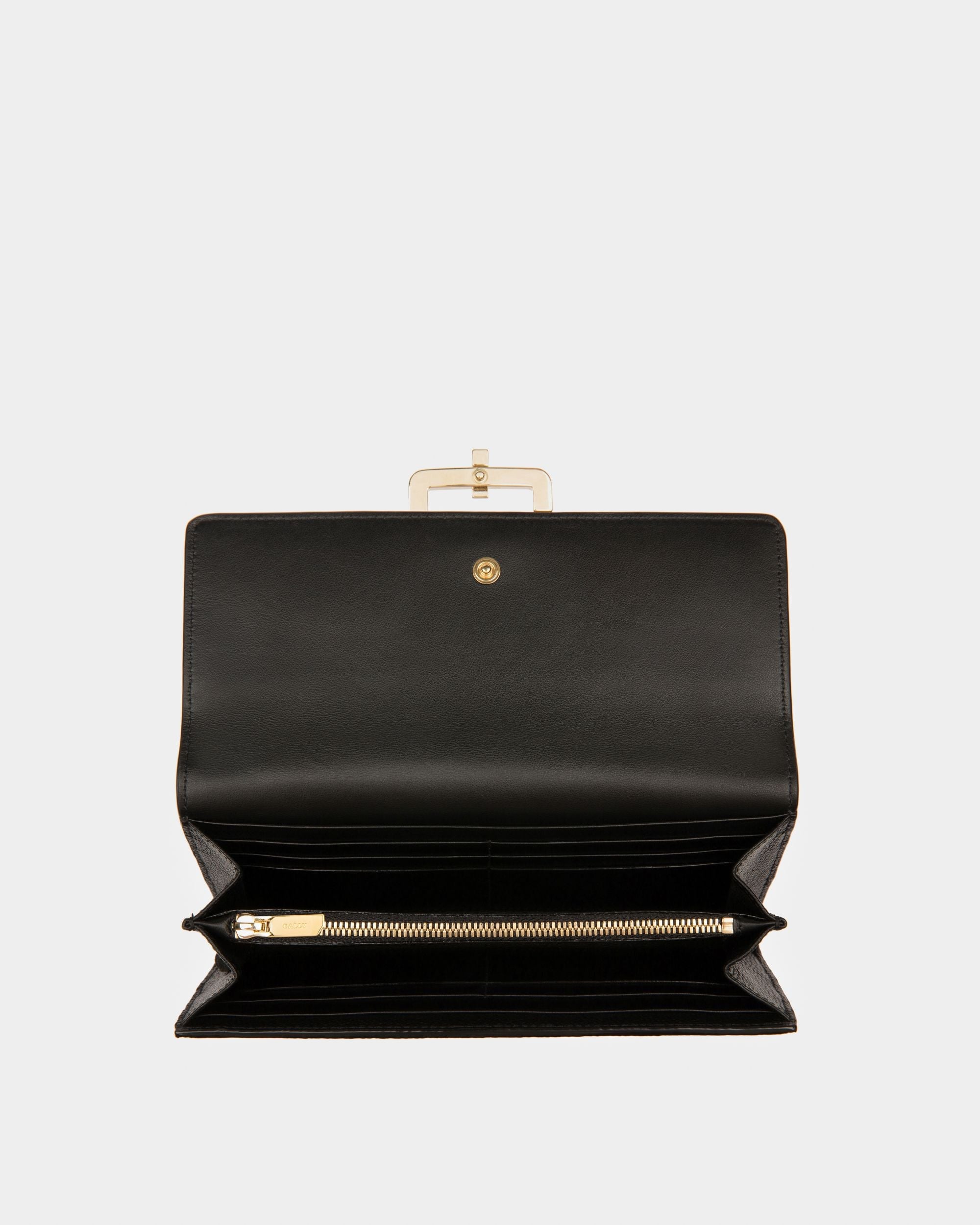 Jinney Cartera Continental En Piel De Color Negro - Mujer - Bally - 03