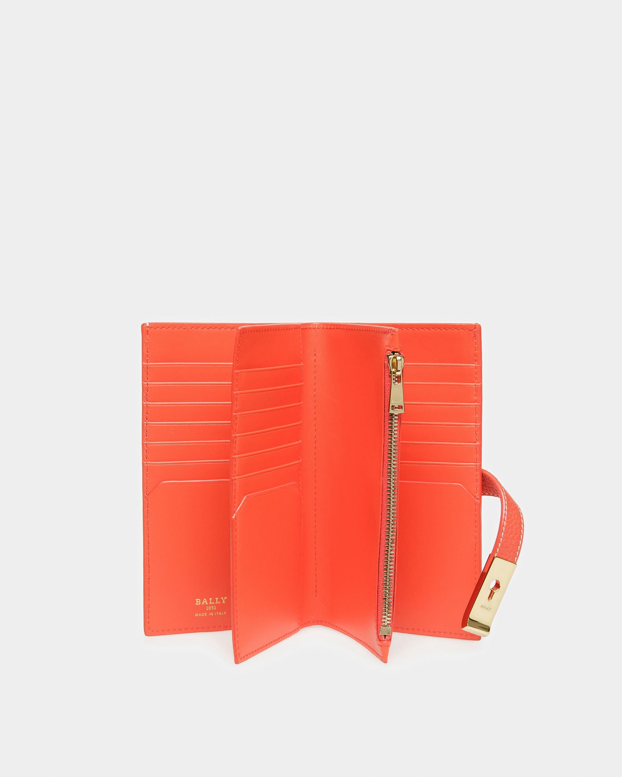 Amber Cartera Francesa De Piel En Naranja - Mujer - Bally - 03