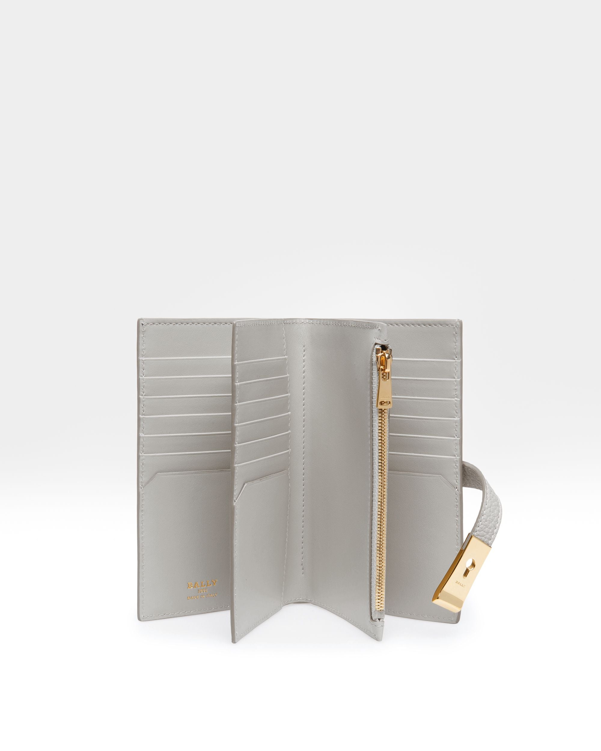 Amber Cartera De Estilo Francés En Piel De Color Azul Claro - Mujer - Bally - 03