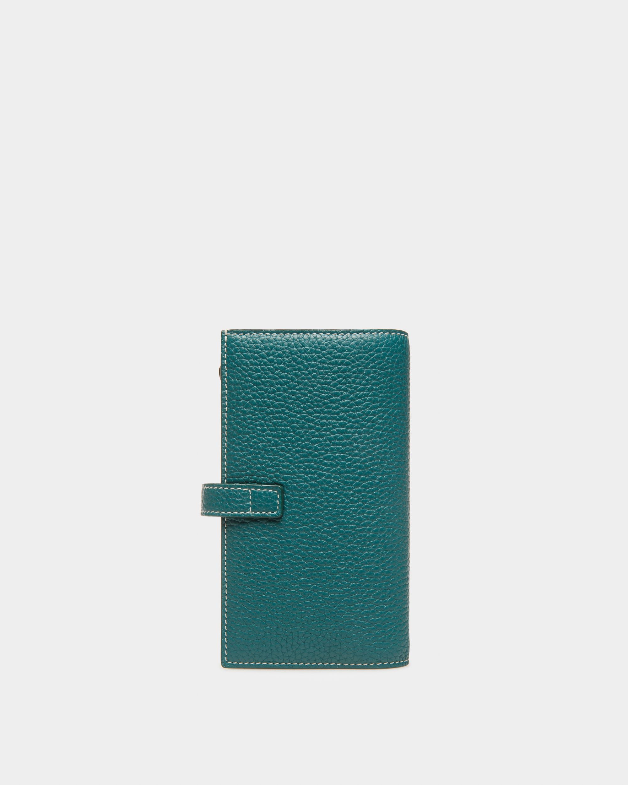 Amber Cartera De Estilo Francés En Cuero De Color Verde Oscuro - Mujer - Bally - 02