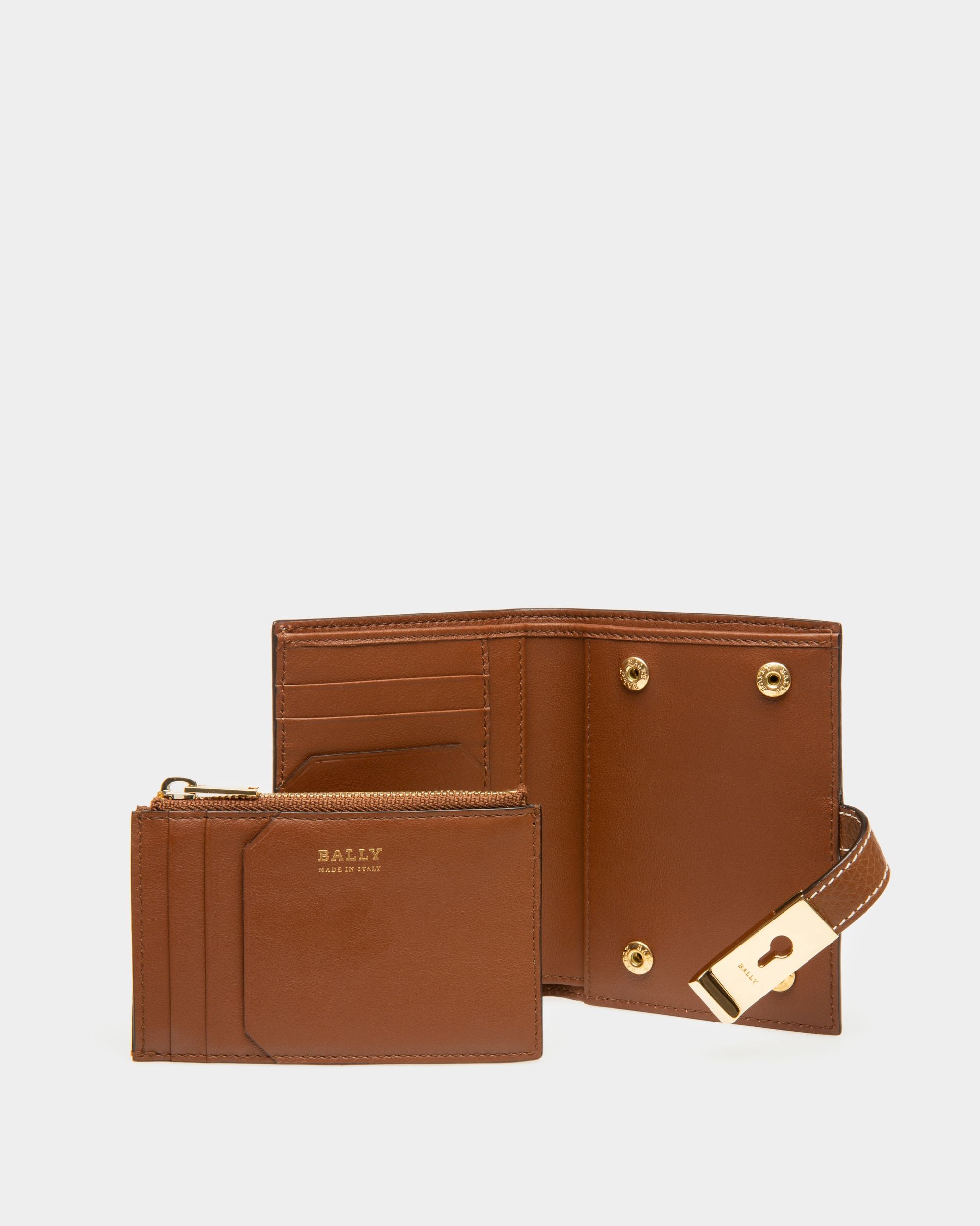 Assen Leather Card Holder In Brown - Women's - Bally - 05