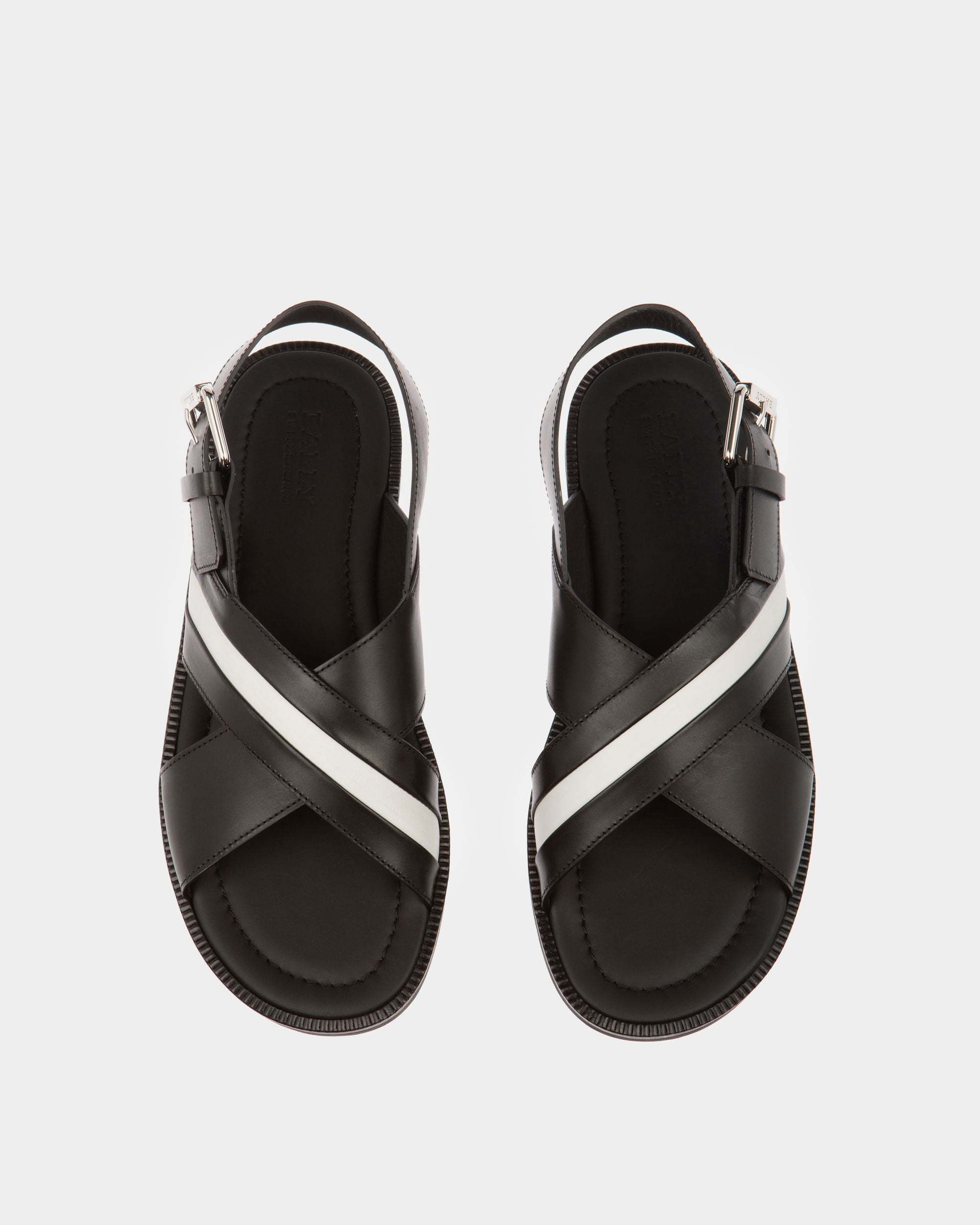 Sandalia Jameel De Piel Negra - Hombre - Bally - 02