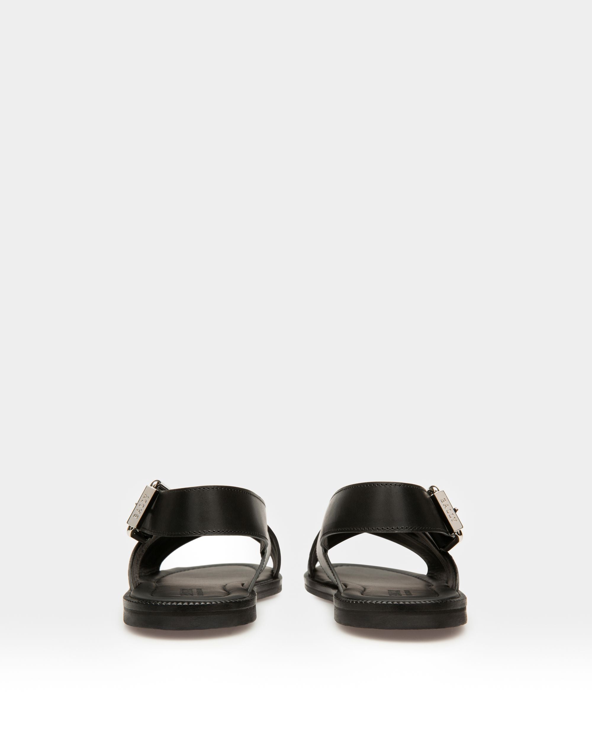 Sandalia Jameel De Piel Negra - Hombre - Bally - 03
