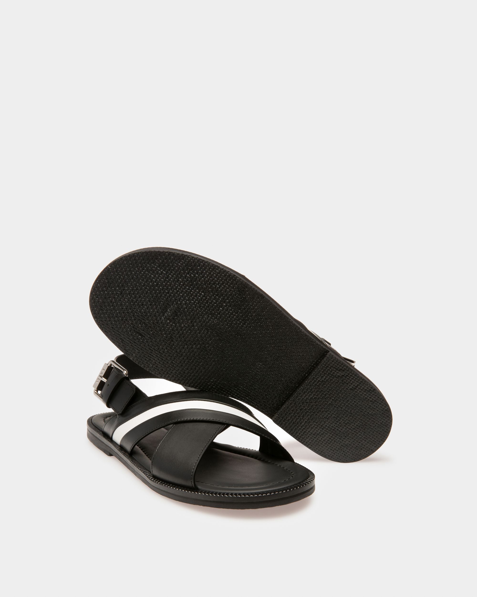 Sandalia Jameel De Piel Negra - Hombre - Bally - 04