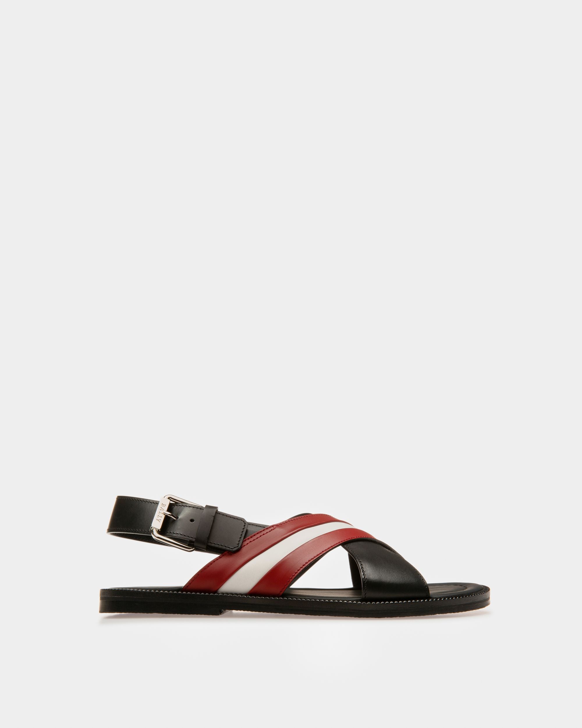 Jamaal Sandalias Cruzadas De Piel En Negro - Hombre - Bally - 01
