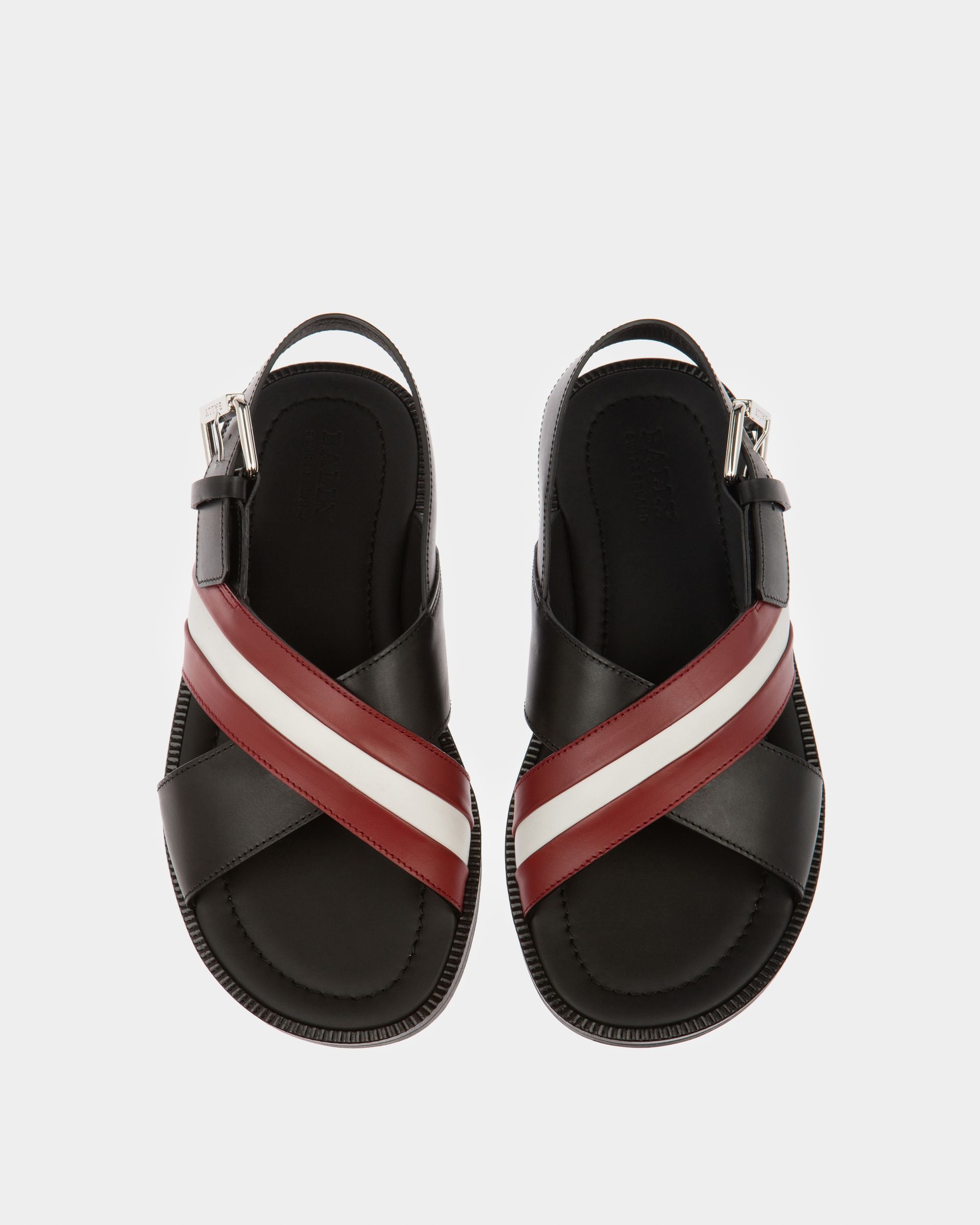 Jamaal Sandalias Cruzadas De Piel En Negro - Hombre - Bally - 02