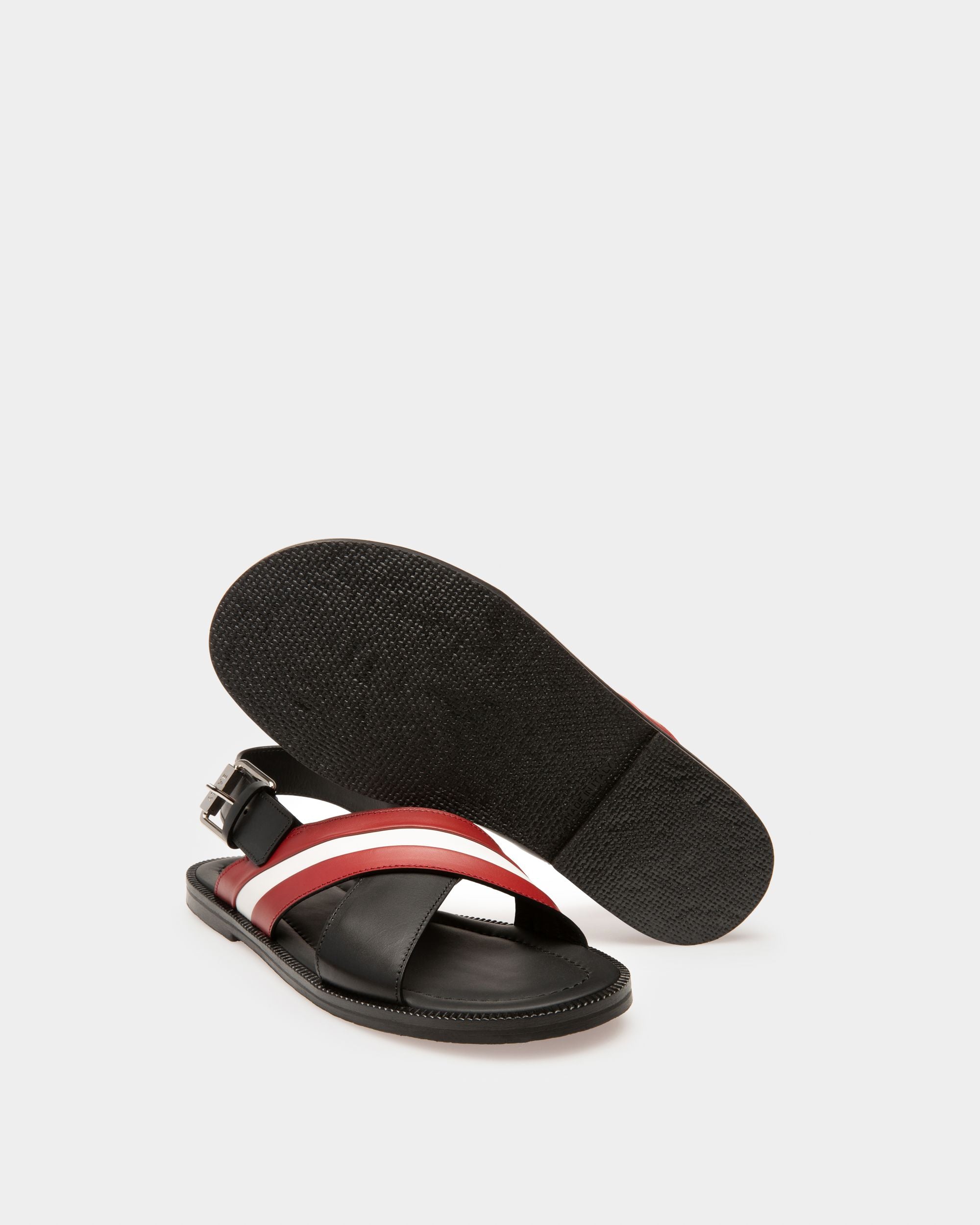 Jamaal Sandalias Cruzadas De Piel En Negro - Hombre - Bally - 04