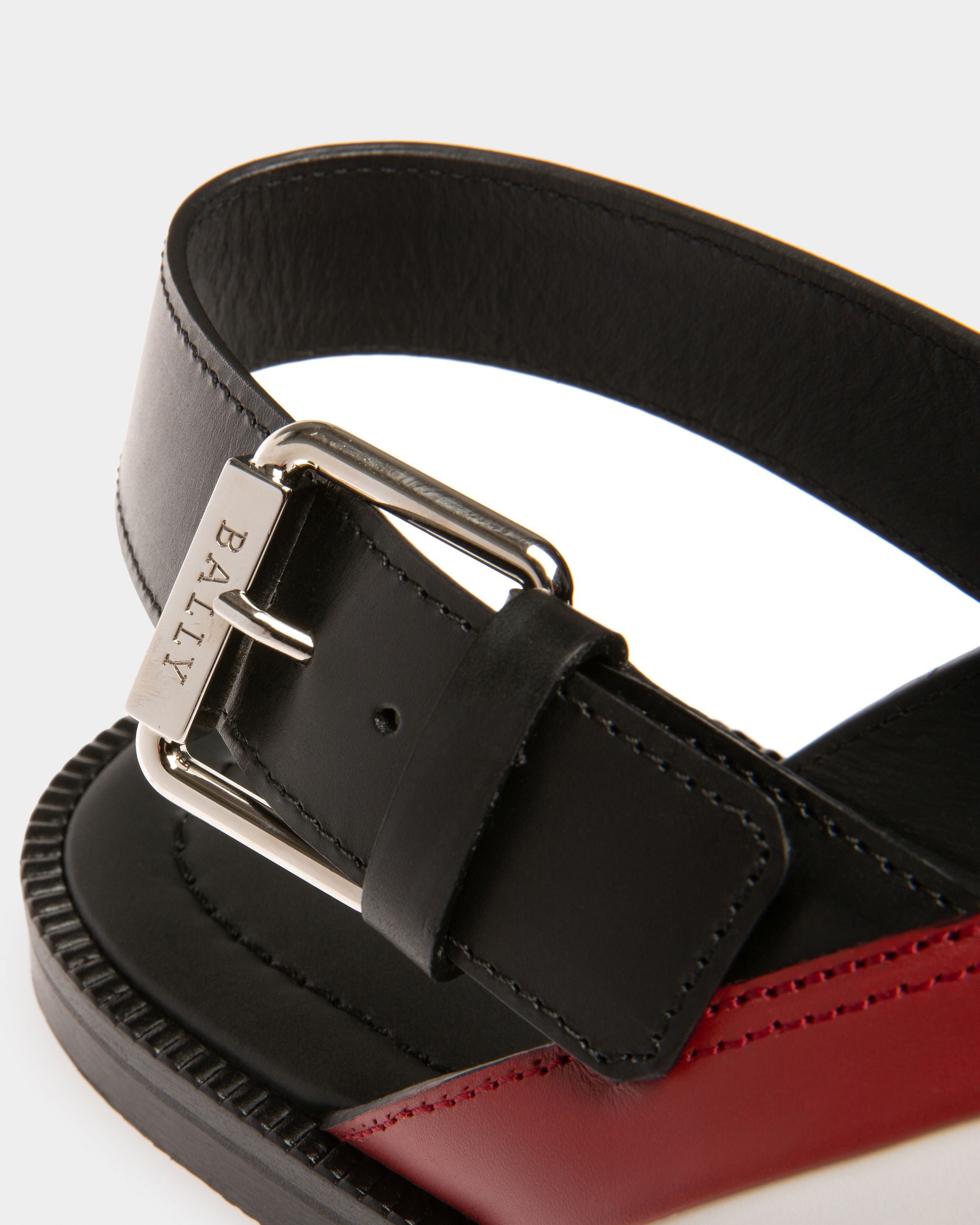 Jamaal Sandalias Cruzadas De Piel En Negro - Hombre - Bally - 05