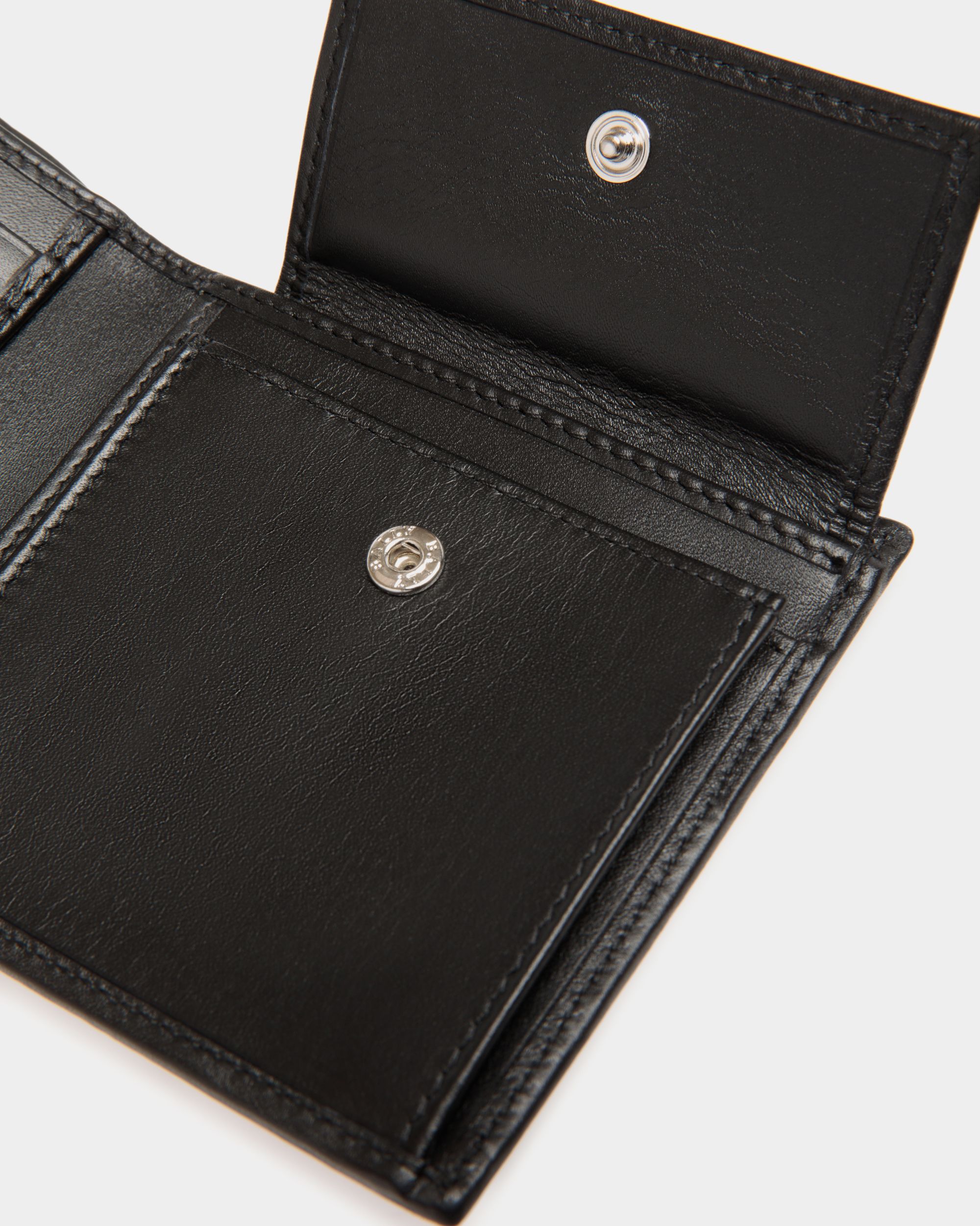 Coin Wallet In Black Leather - Men's - Bally - 04