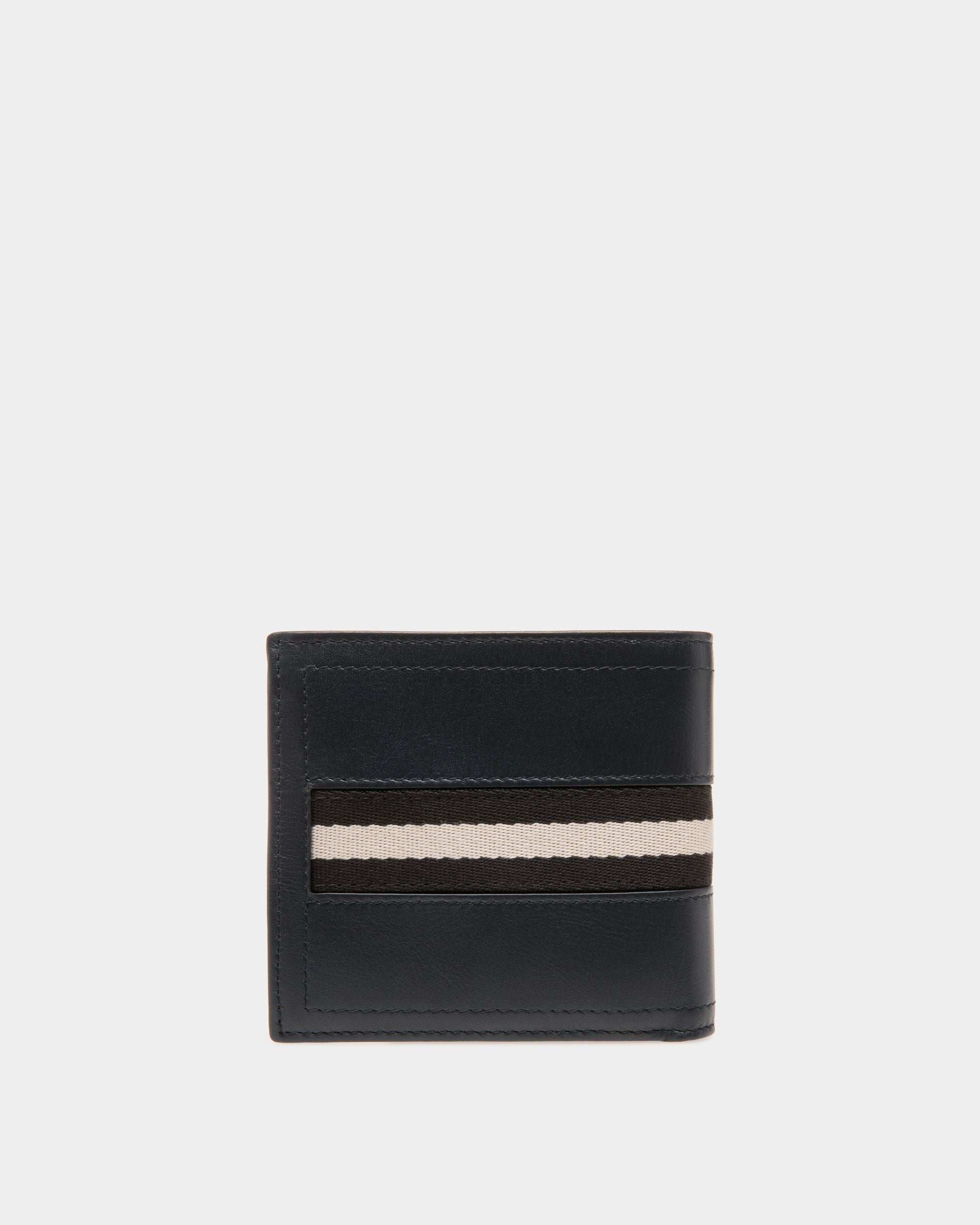 Coin Wallet In Blue Leather - Men's - Bally - 02