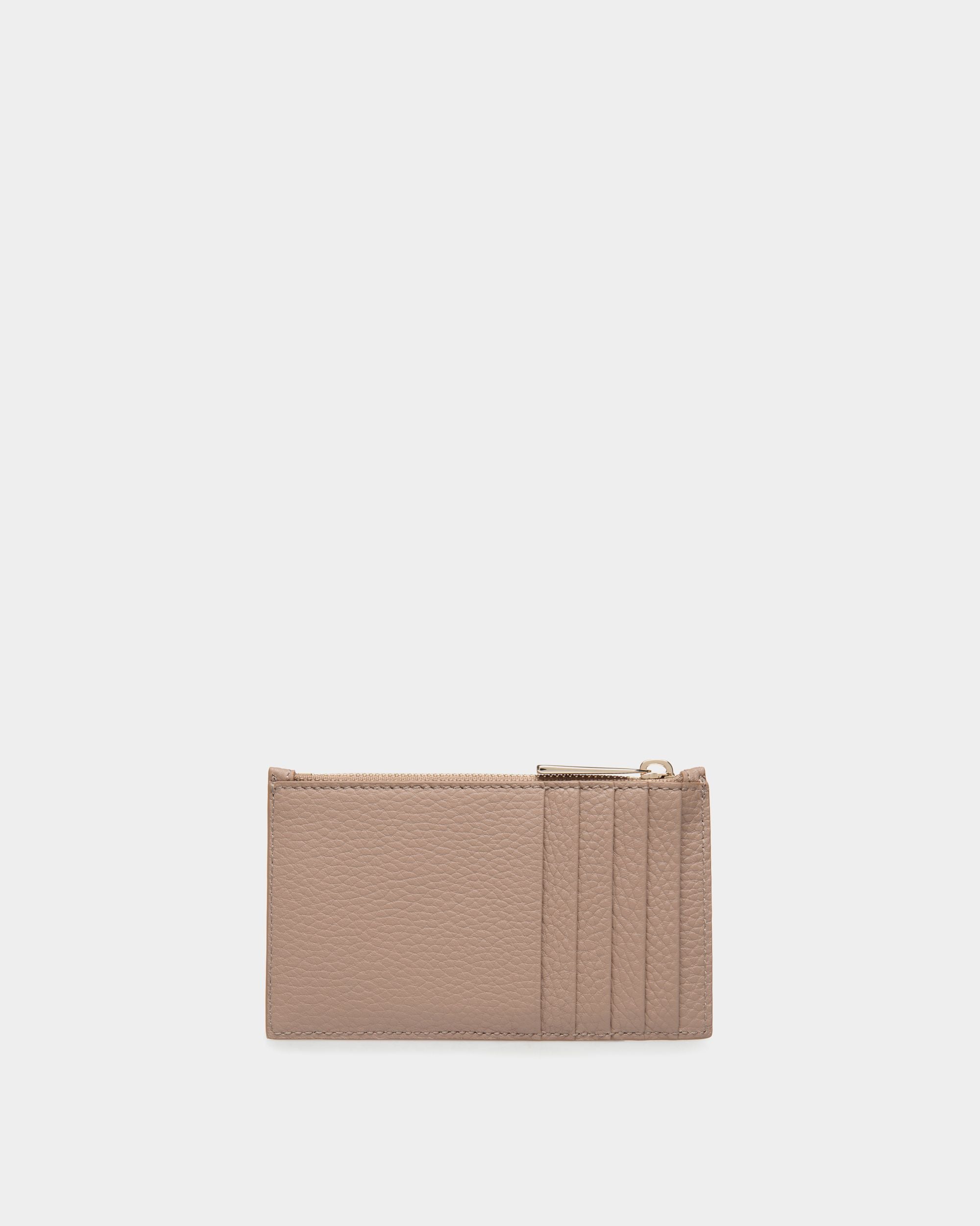 Business Card Holder In Pink Leather - Women's - Bally - 02