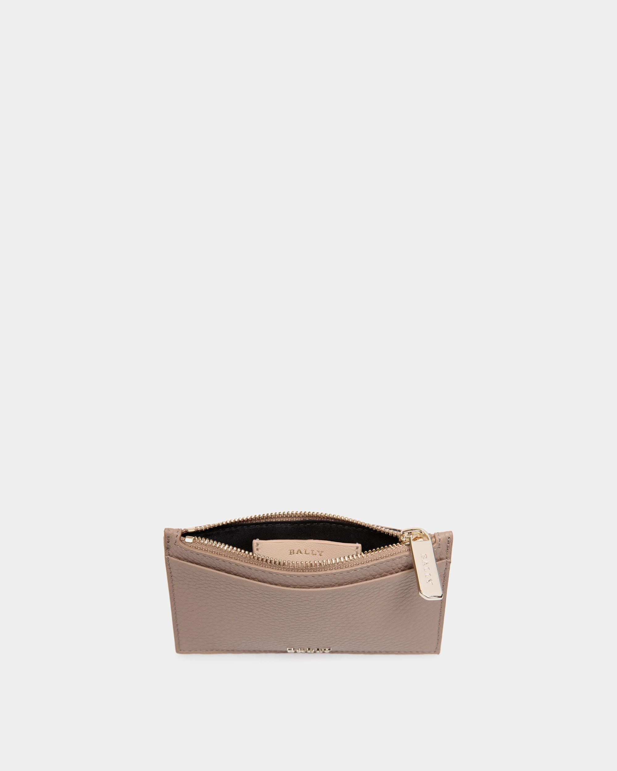Business Card Holder In Pink Leather - Women's - Bally - 03