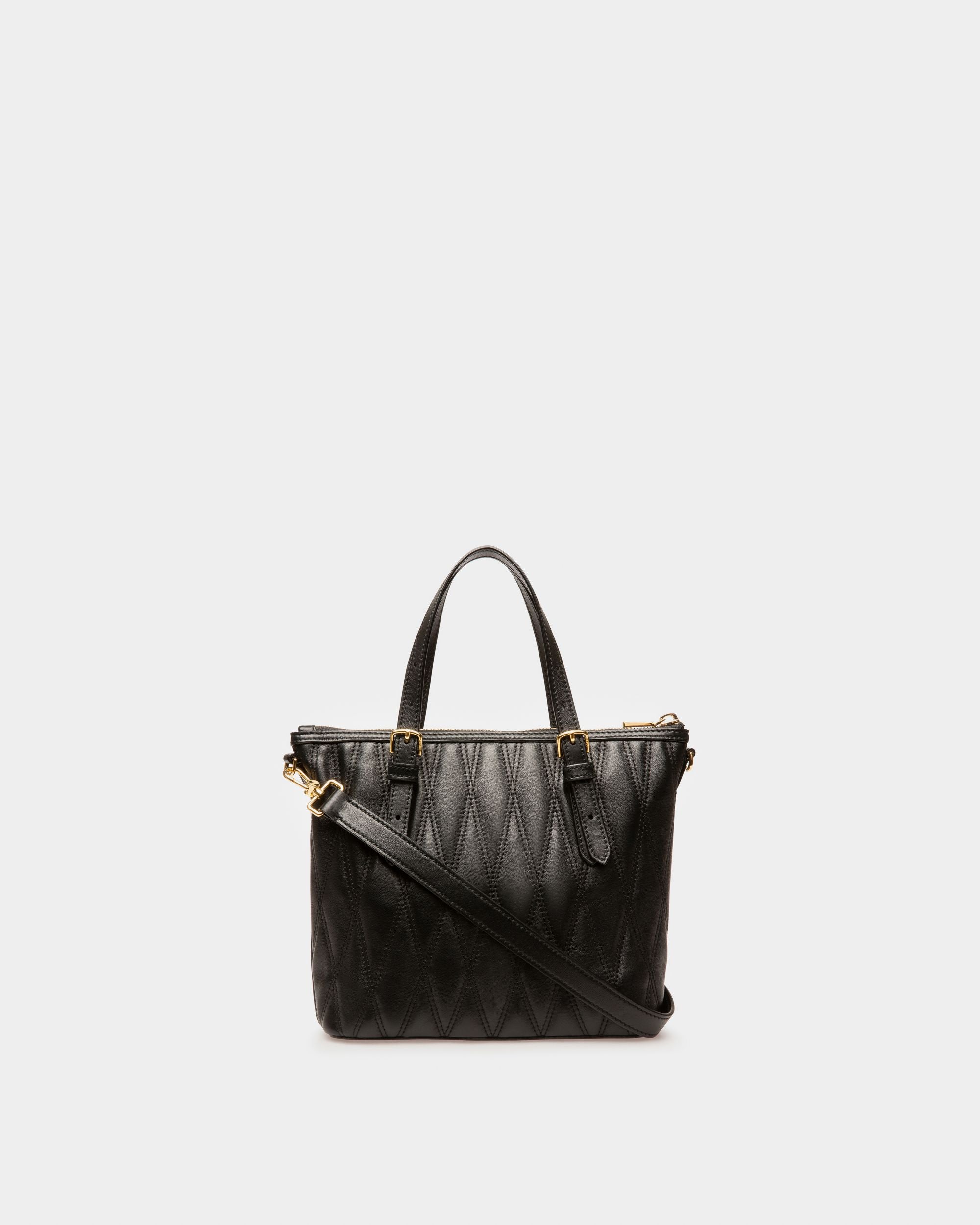Damirah Small Bolso Tote En Piel De Color Negro - Mujer - Bally - 02
