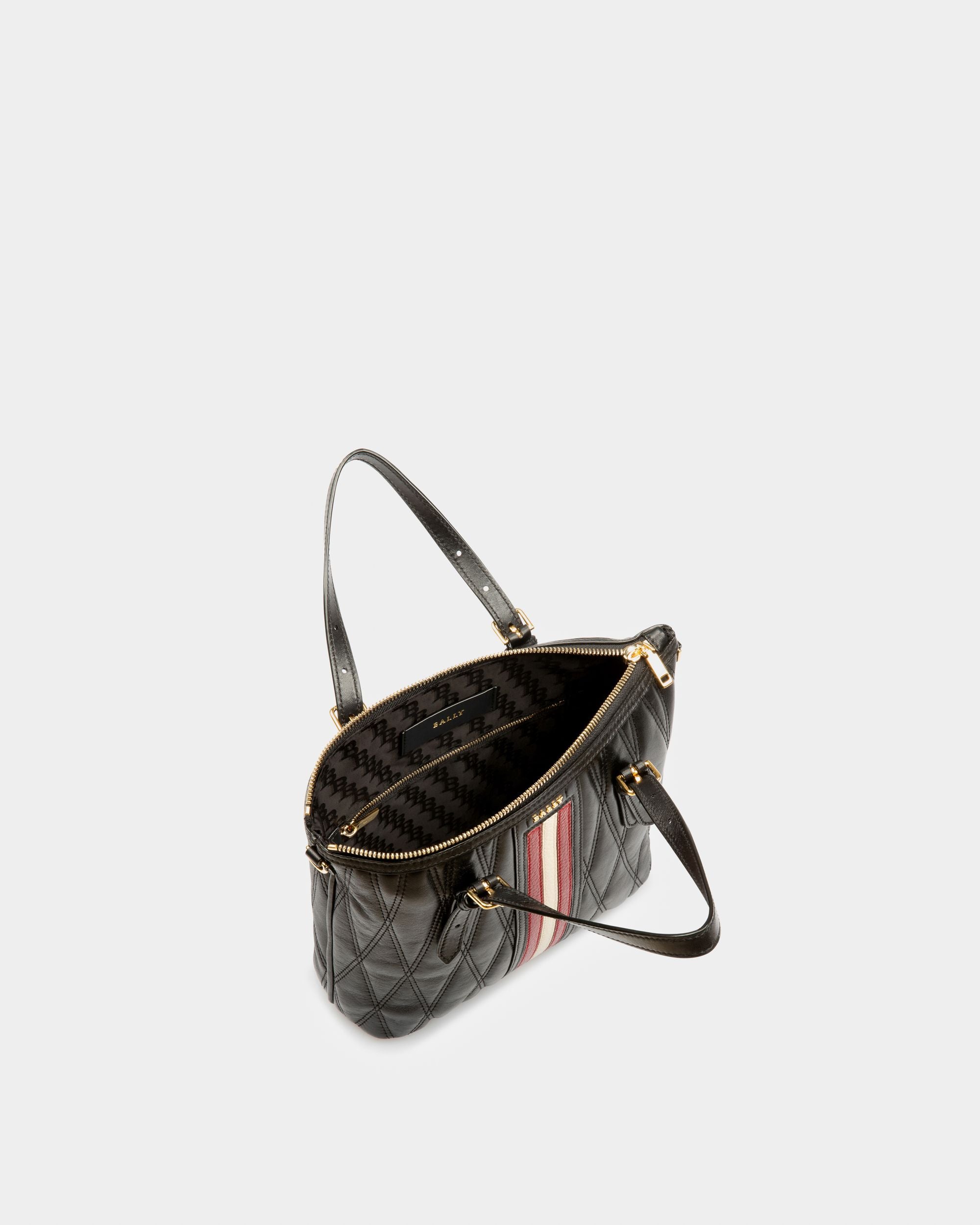 Damirah Small Bolso Tote En Piel De Color Negro - Mujer - Bally - 03