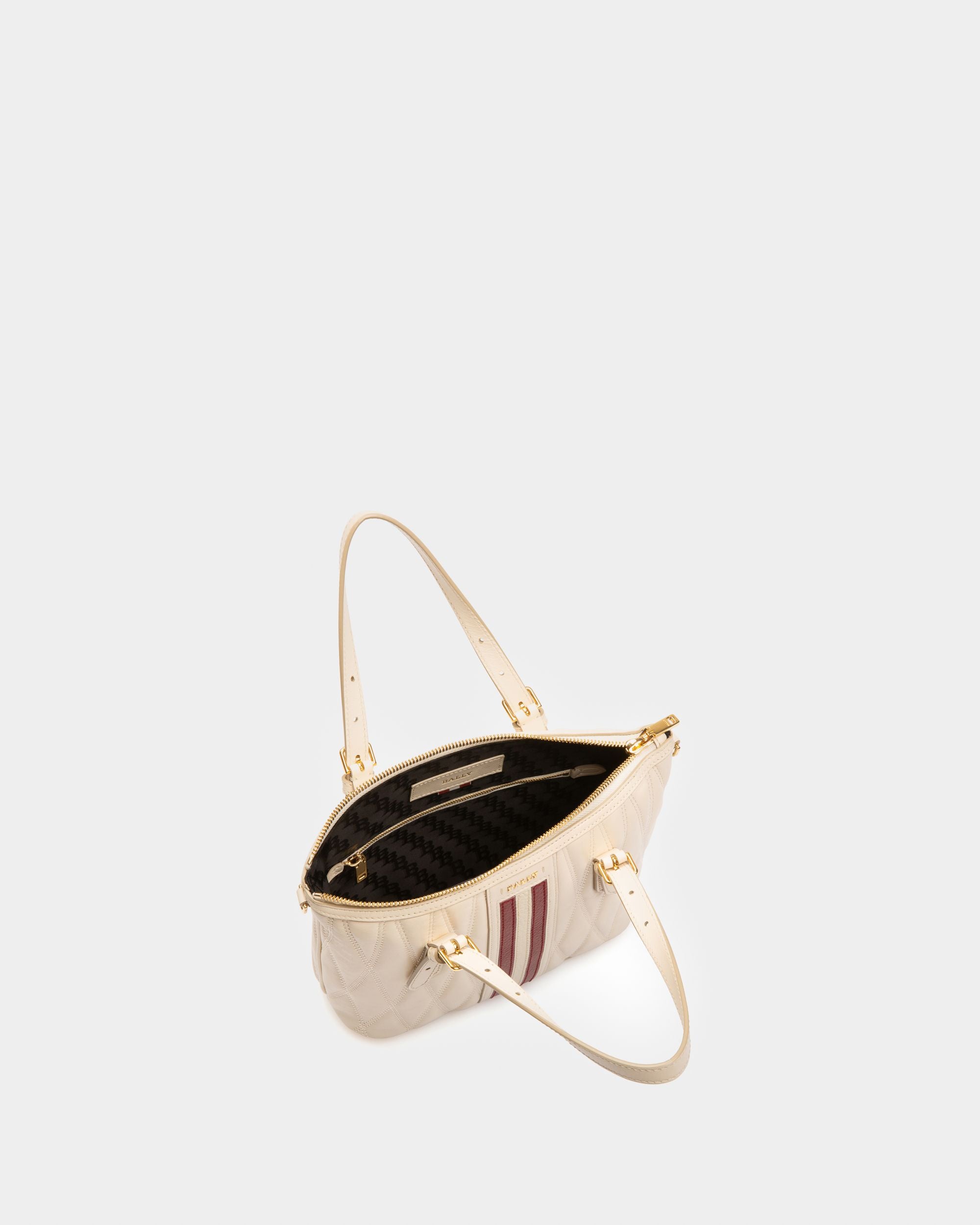 Damirah Small Tote Bag In Bone Leather - Women's - Bally - 03