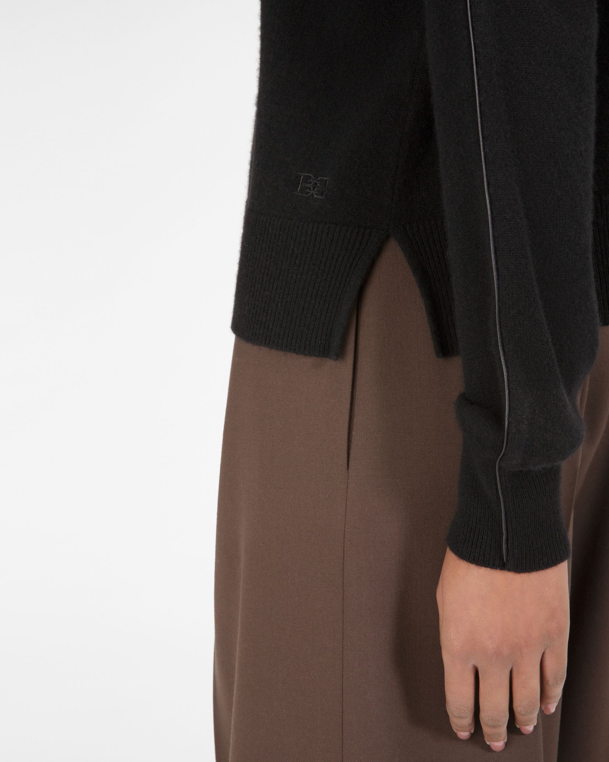 Cashmere Sweater In Black - Women's - Bally - 02