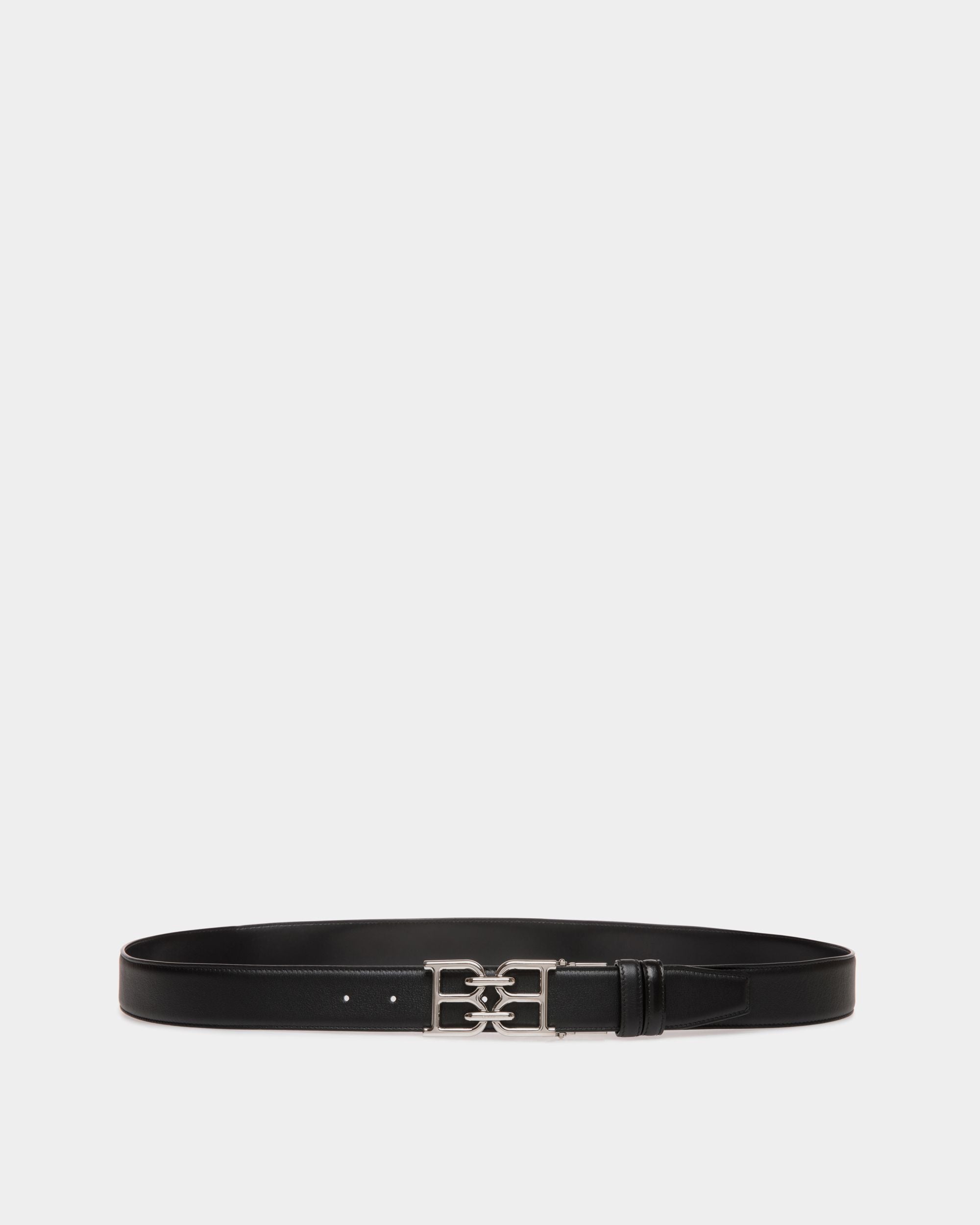 Bally Iconic Buckle Adjustable-Reversible Belt In Black Leather - Men's - Bally - 01
