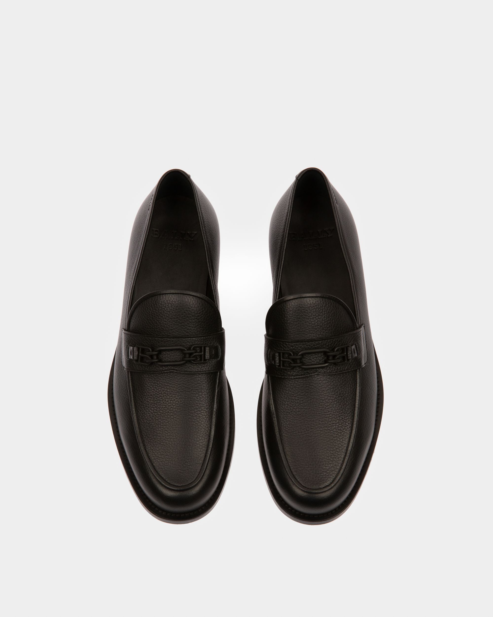 Kelsy Mocasines En Piel De Color Negro - Hombre - Bally - 02