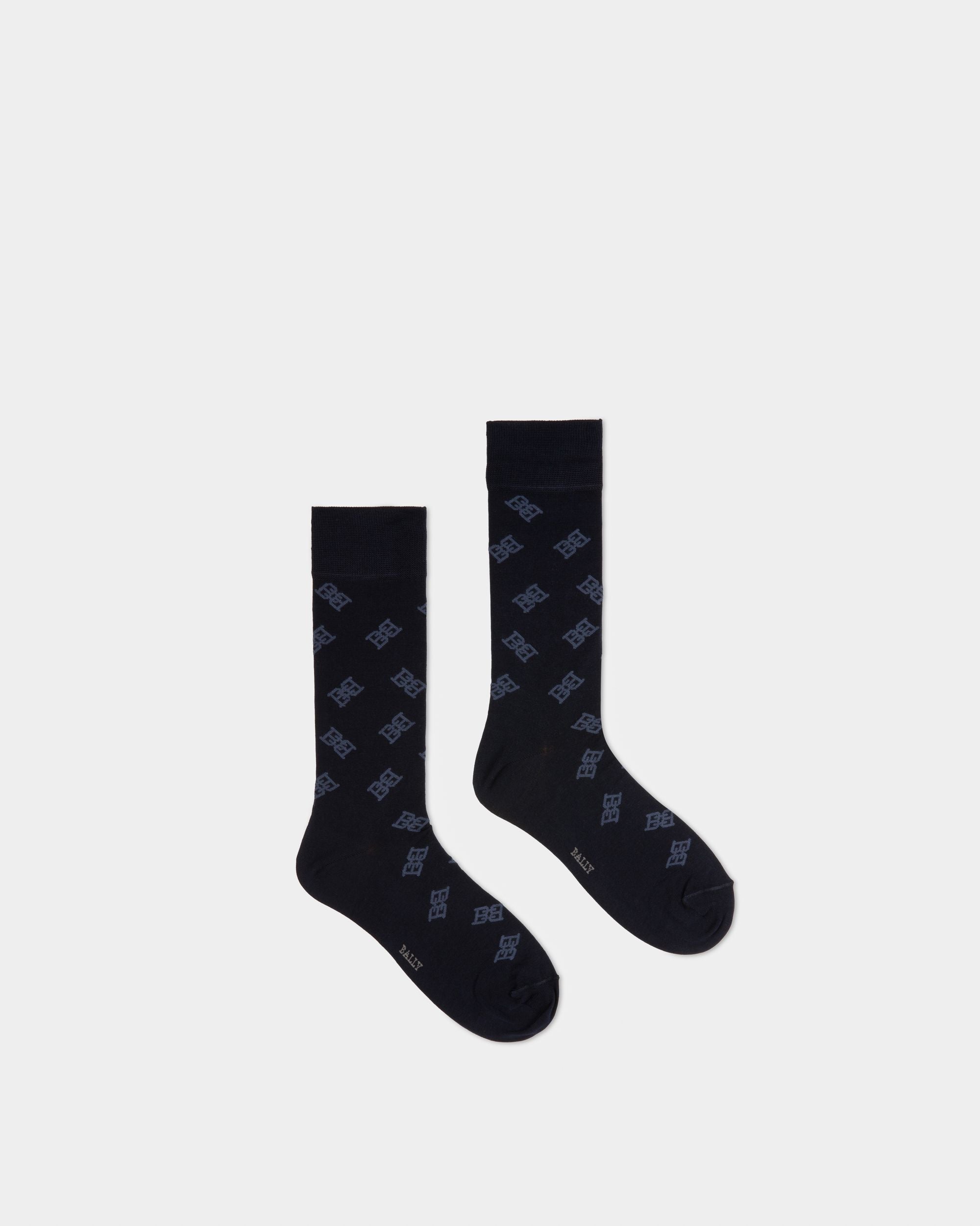Calcetines B-Chain De Algodón Navy - Hombre - Bally - 01