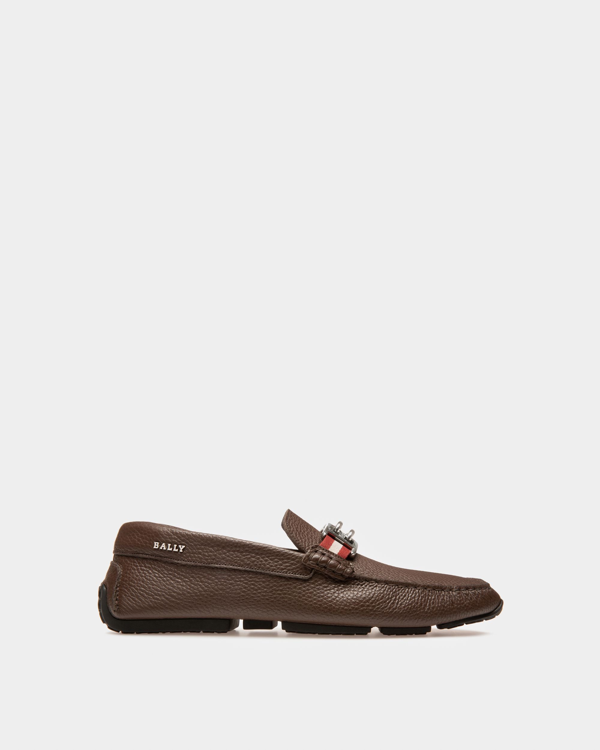Parsal Zapatos Driver De Piel Color Café - Hombre - Bally - 01