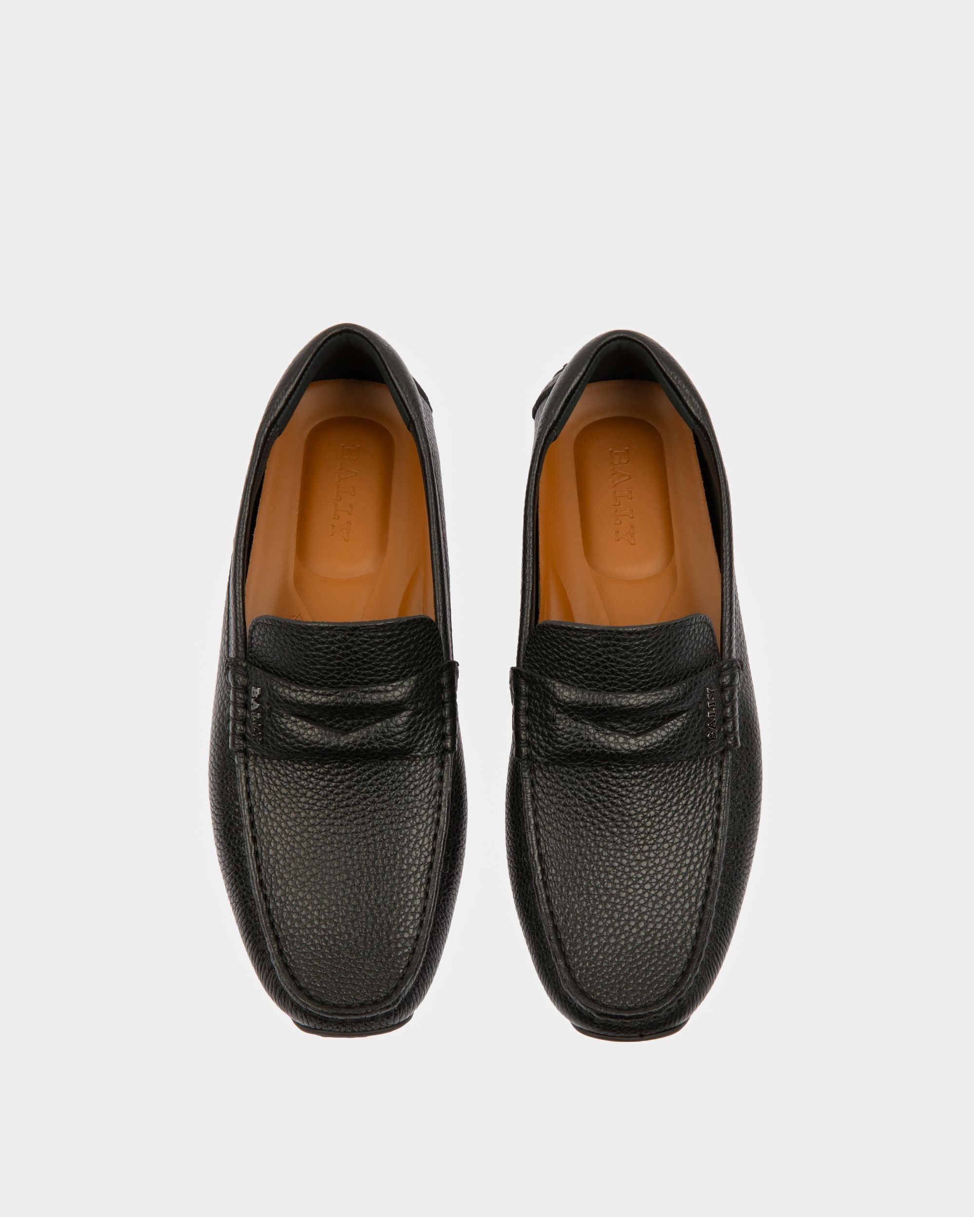 Pavel Leather Drivers In Black - Men's - Bally - 02