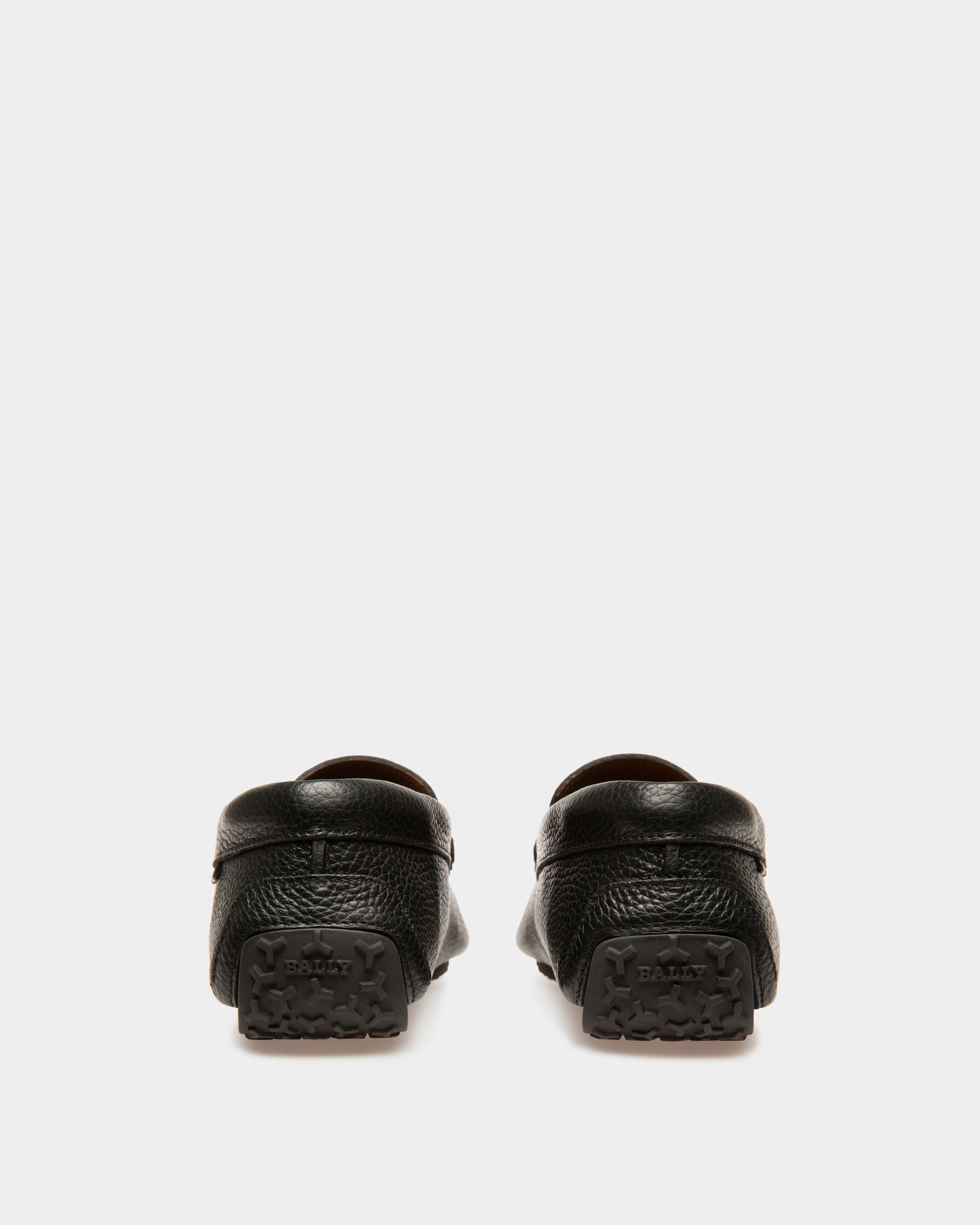 Pavel Leather Drivers In Black - Men's - Bally - 04