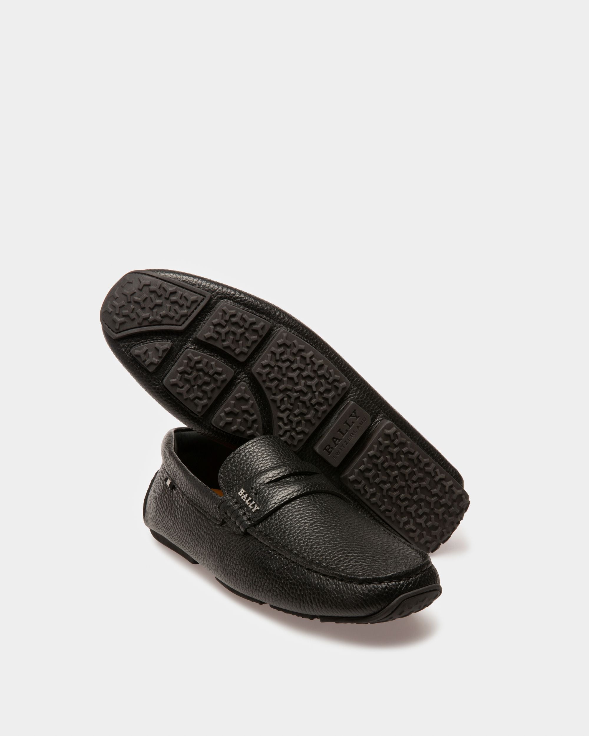 Pavel Leather Drivers In Black - Men's - Bally - 05