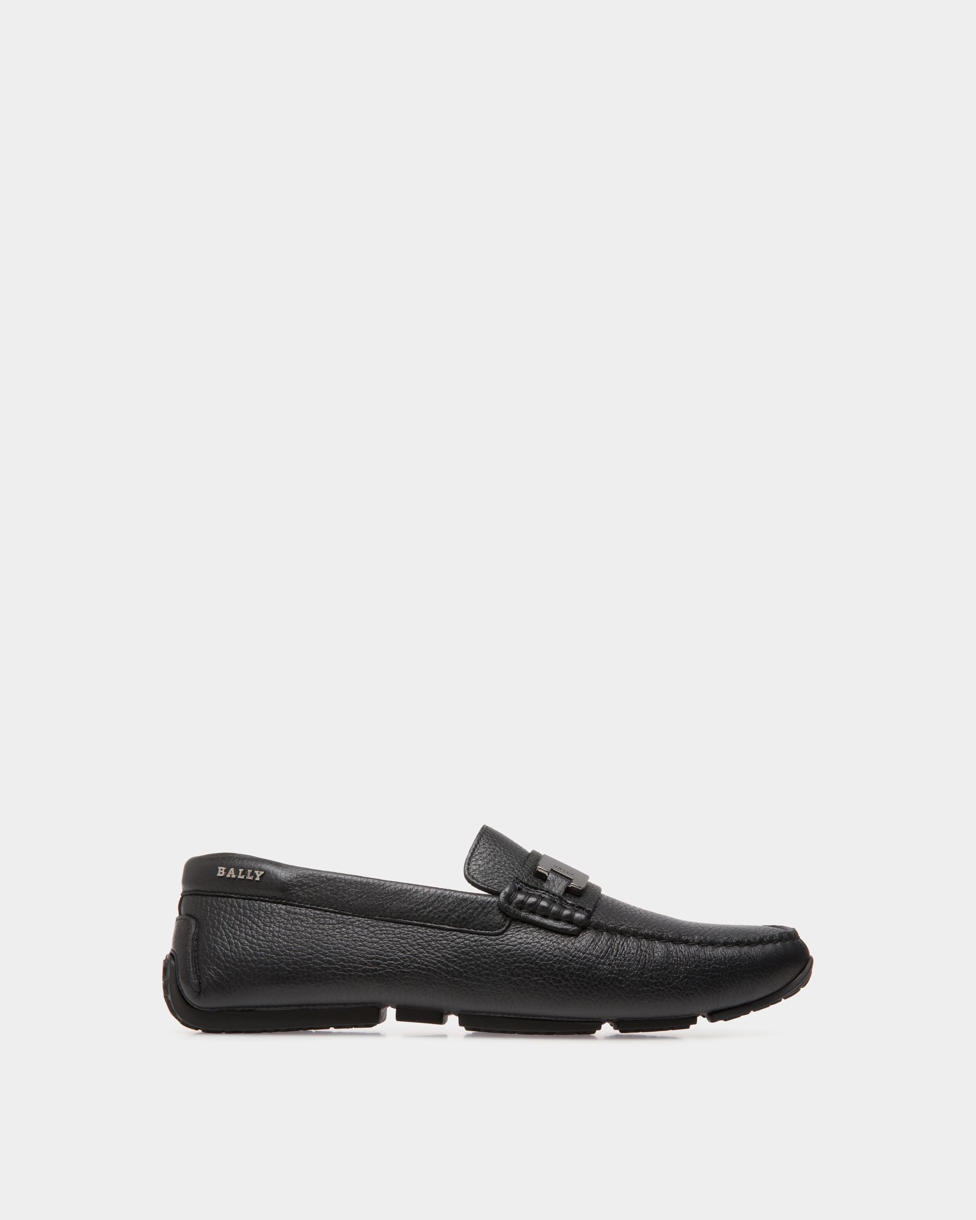 Pilot Drivers In Black Leather - Men's - Bally - 01