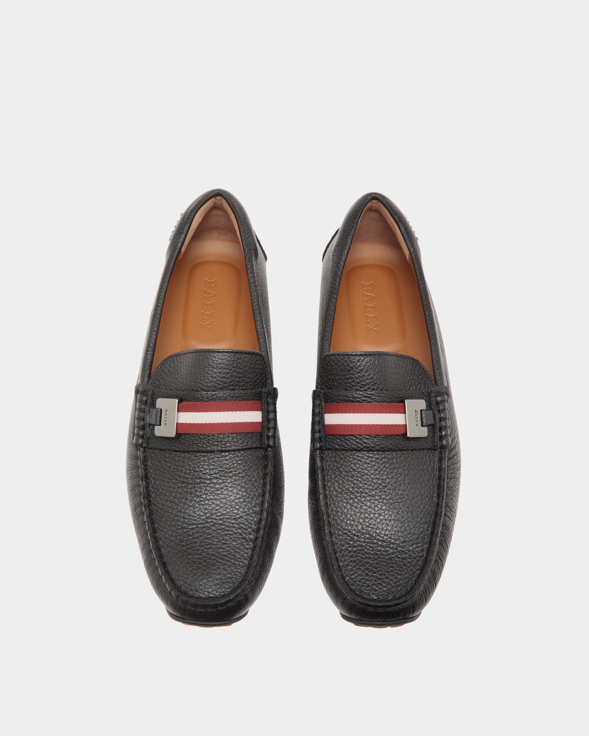 Pilot Drivers In Black Leather - Men's - Bally - 04