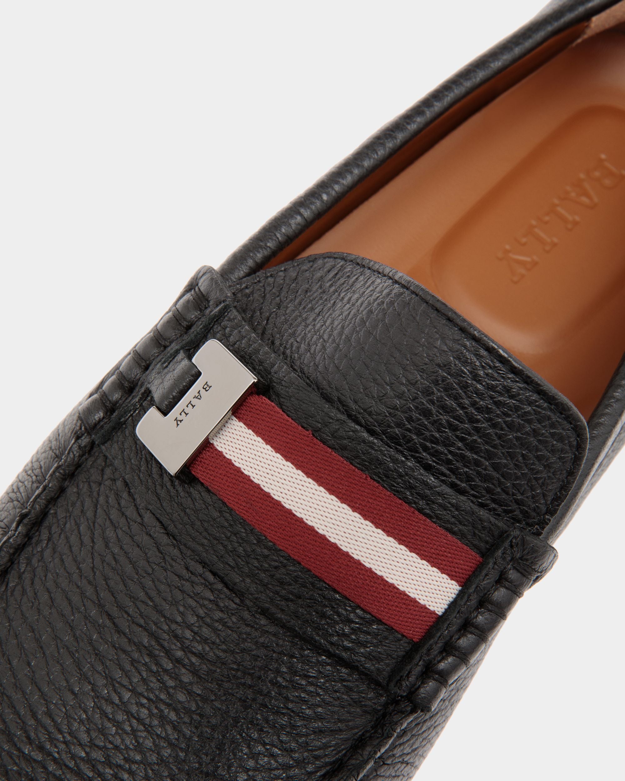 Pilot Drivers In Black Leather - Men's - Bally - 05