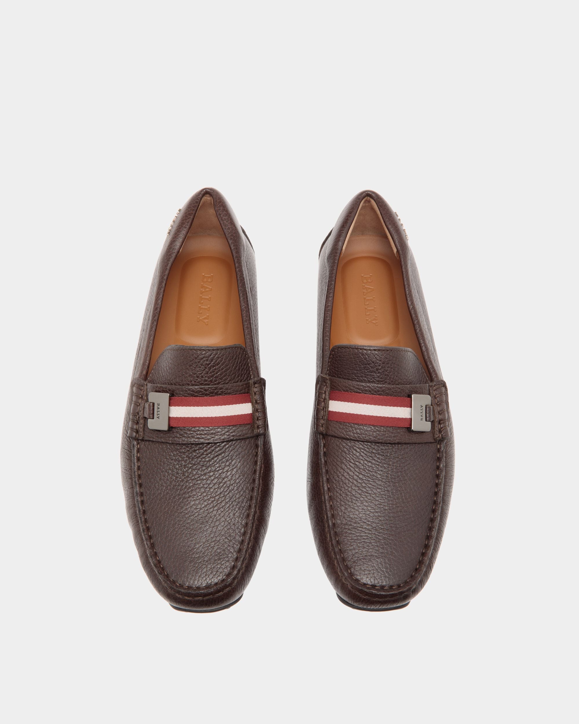 Pilot Drivers In Brown Leather - Men's - Bally - 04