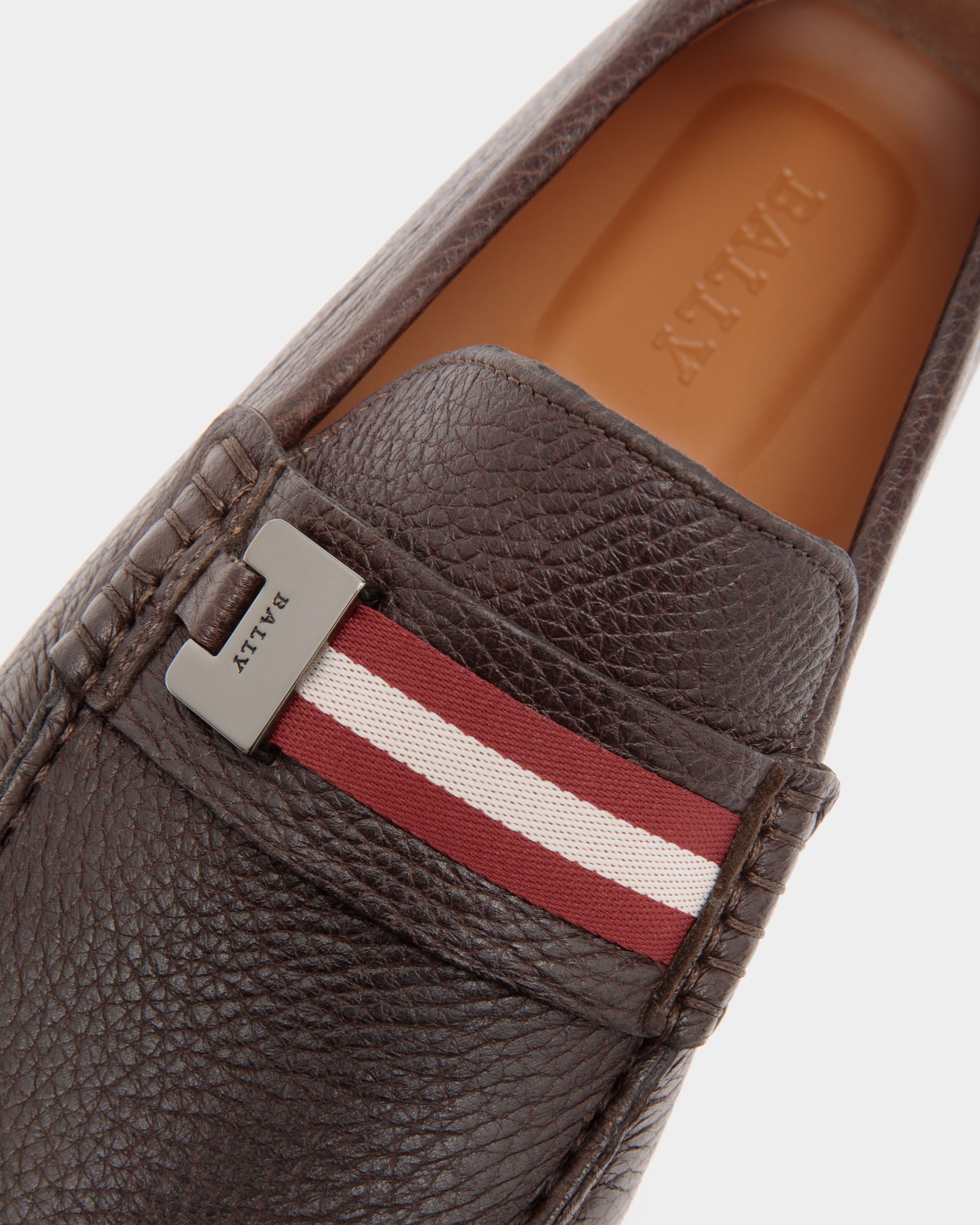 Pilot Drivers In Brown Leather - Men's - Bally - 05