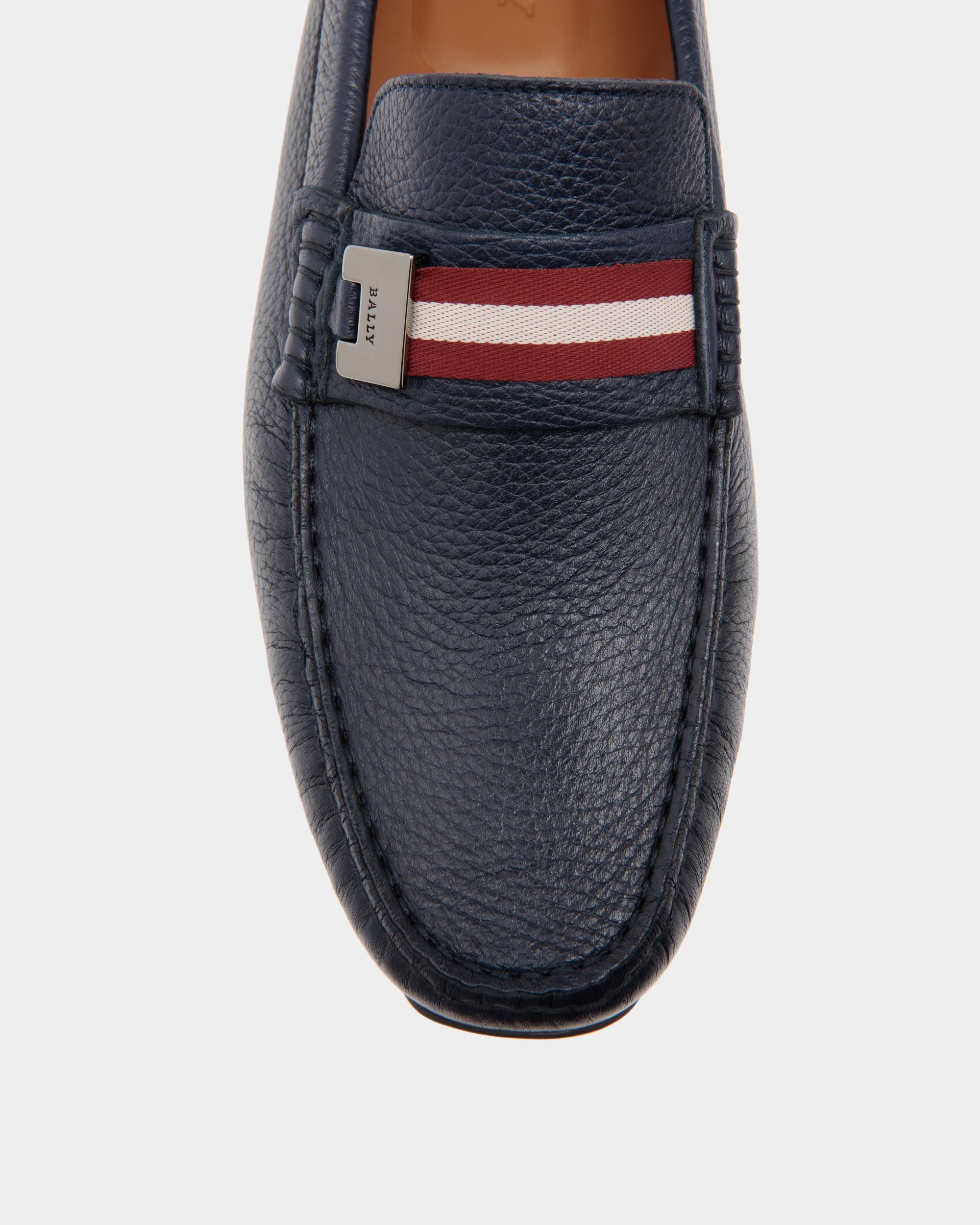 Pilot Drivers In Blue Leather - Men's - Bally - 05
