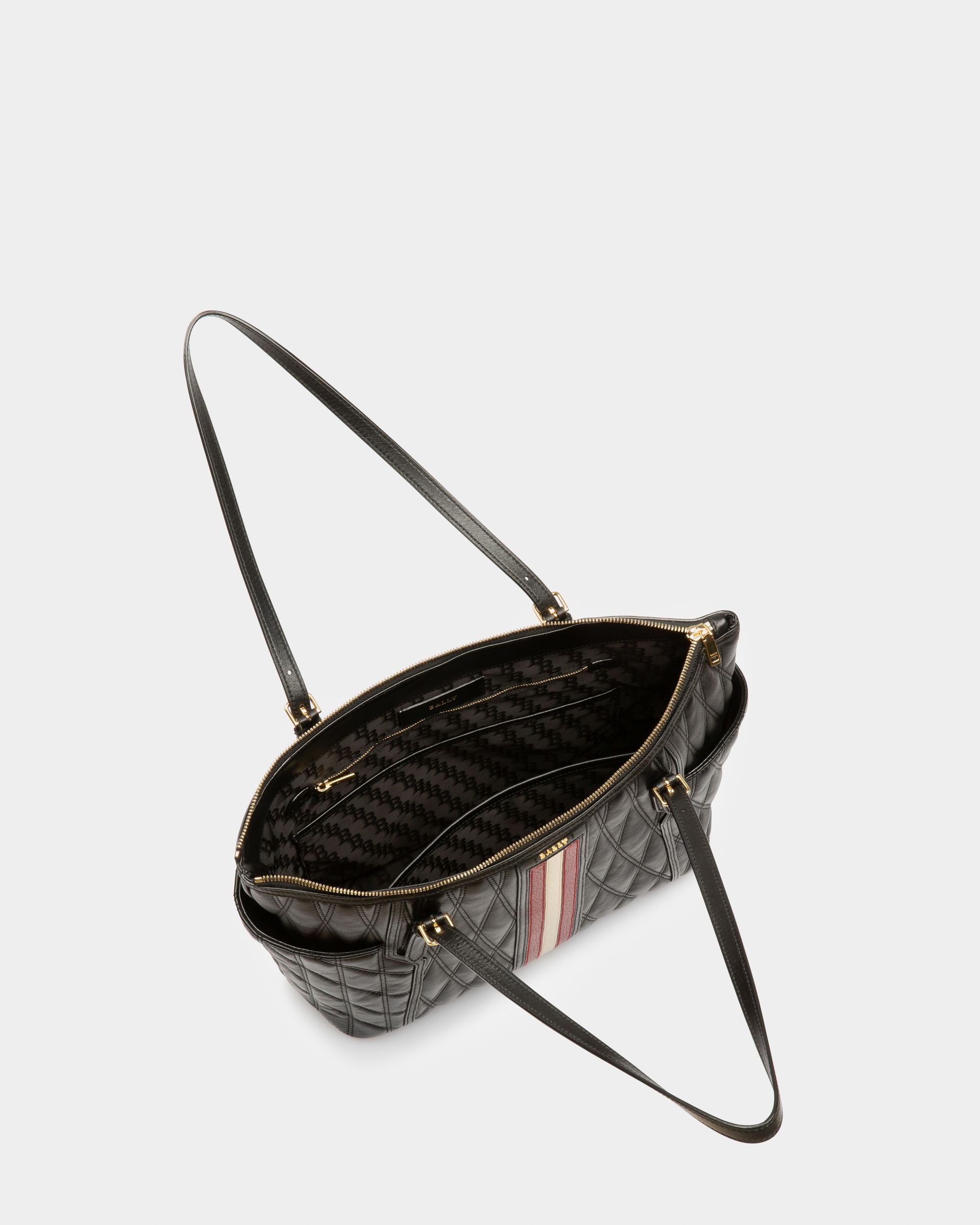 Damirah Bolso Tote En Piel De Color Negro - Mujer - Bally - 03