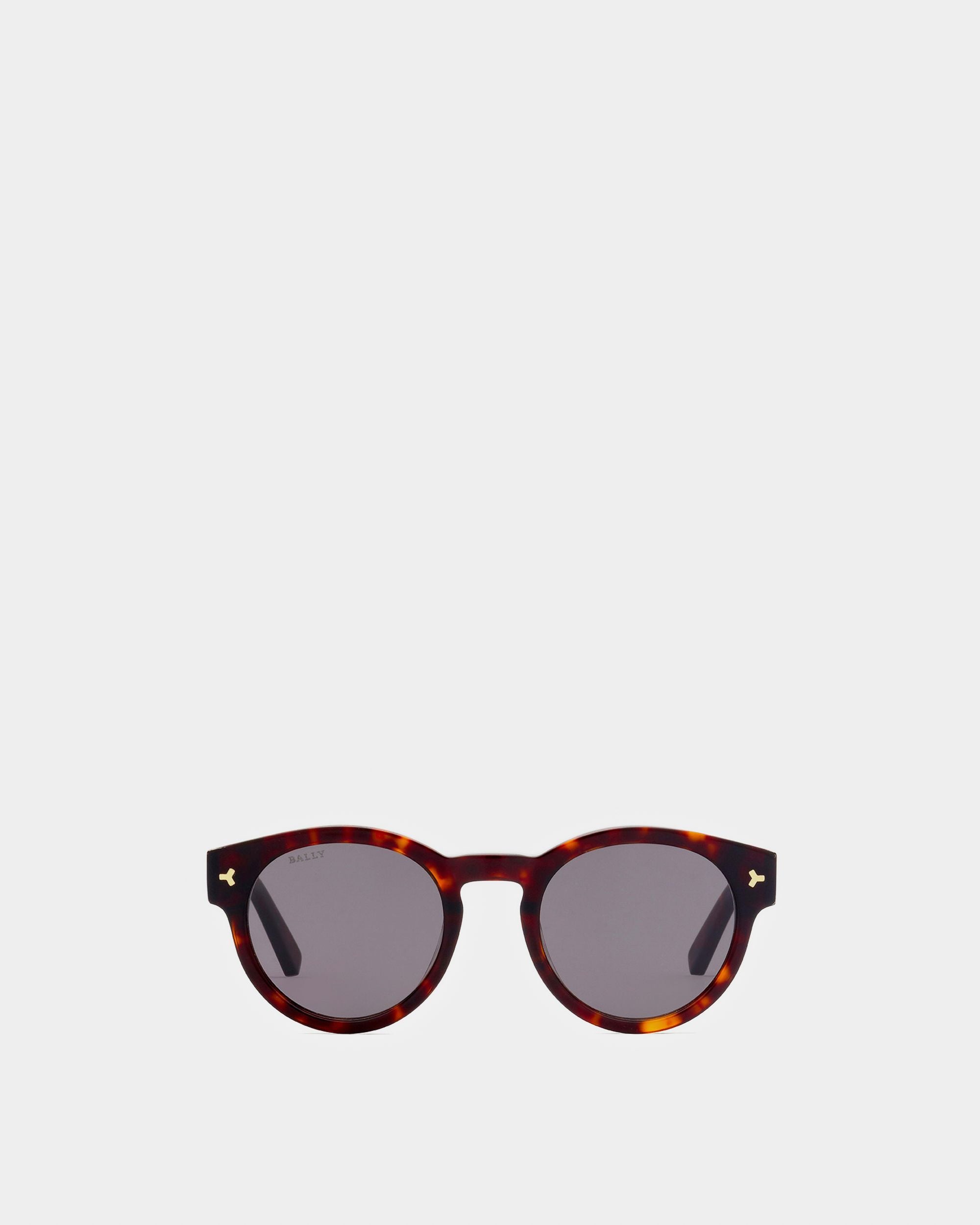 Peter Acetate Sunglasses In Tortoise Shell & Smoke Lens - Men's - Bally - 01