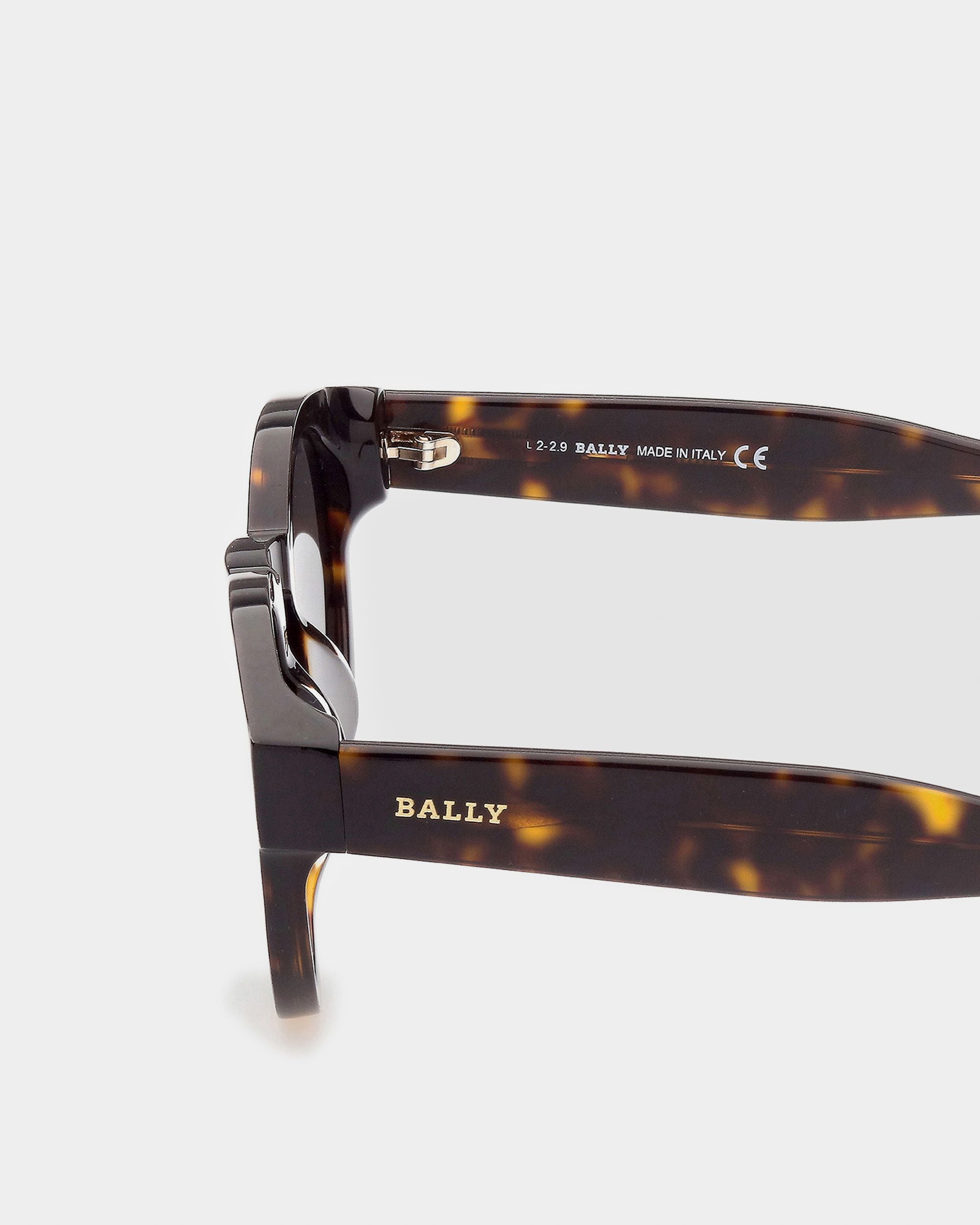 Peter Acetate Sunglasses In Tortoise Shell & Smoke Lens - Men's - Bally - 02