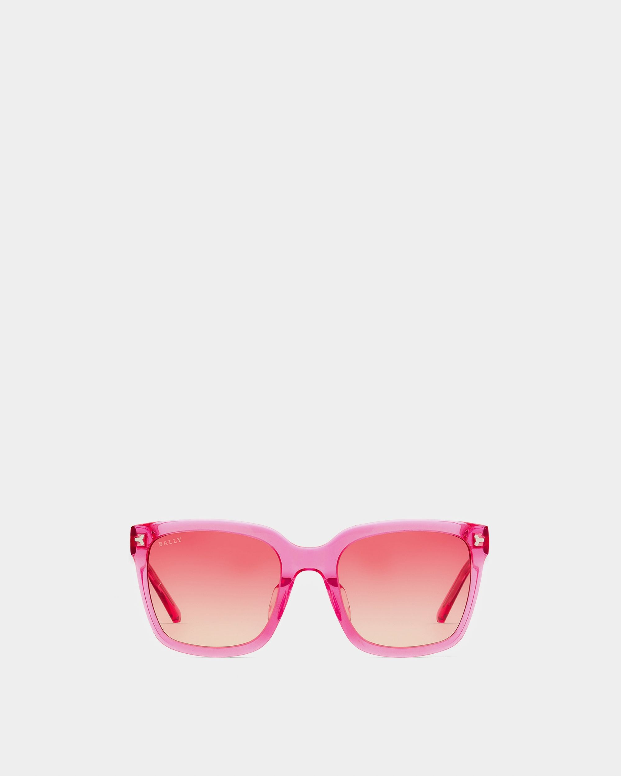 Gafas De Sol Elsa De Acetato Rosa Con Lentes En Dégradé - Mujer - Bally - 01