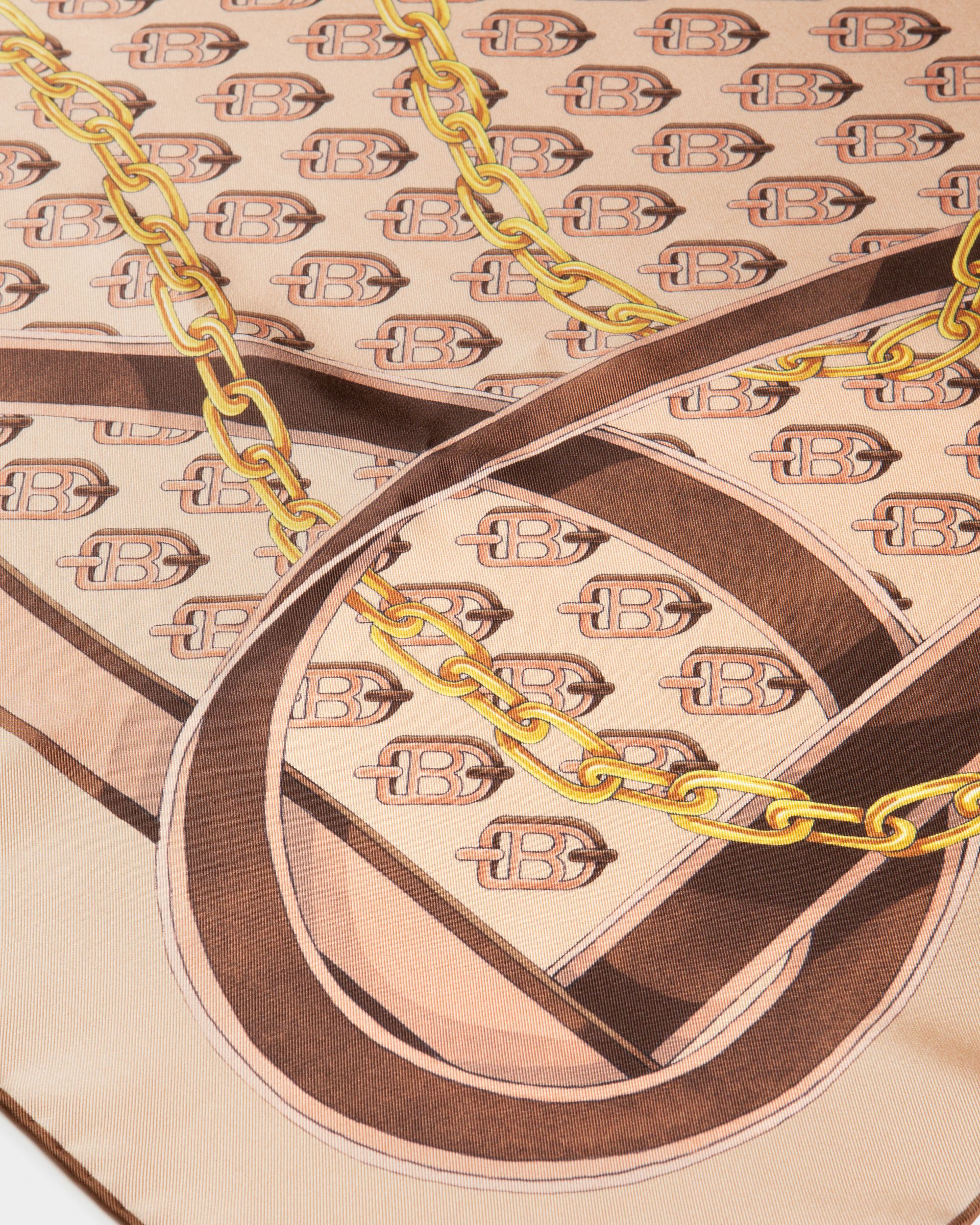 Pañuelo Cuadrado Con Motivo B-Chain - Mujer - Bally - 02
