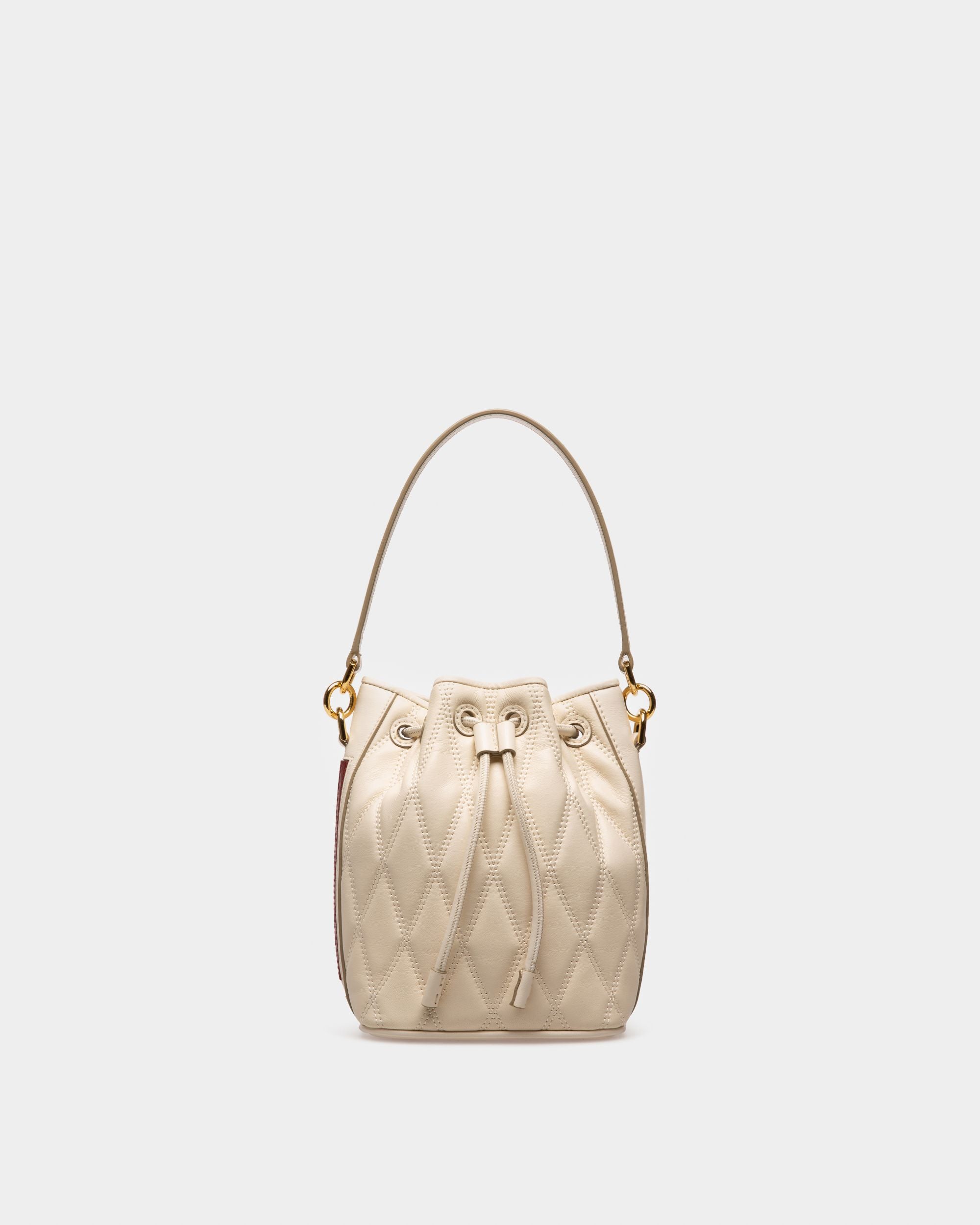 Donae Bolso Cubo De Piel Color Hueso - Mujer - Bally - 01