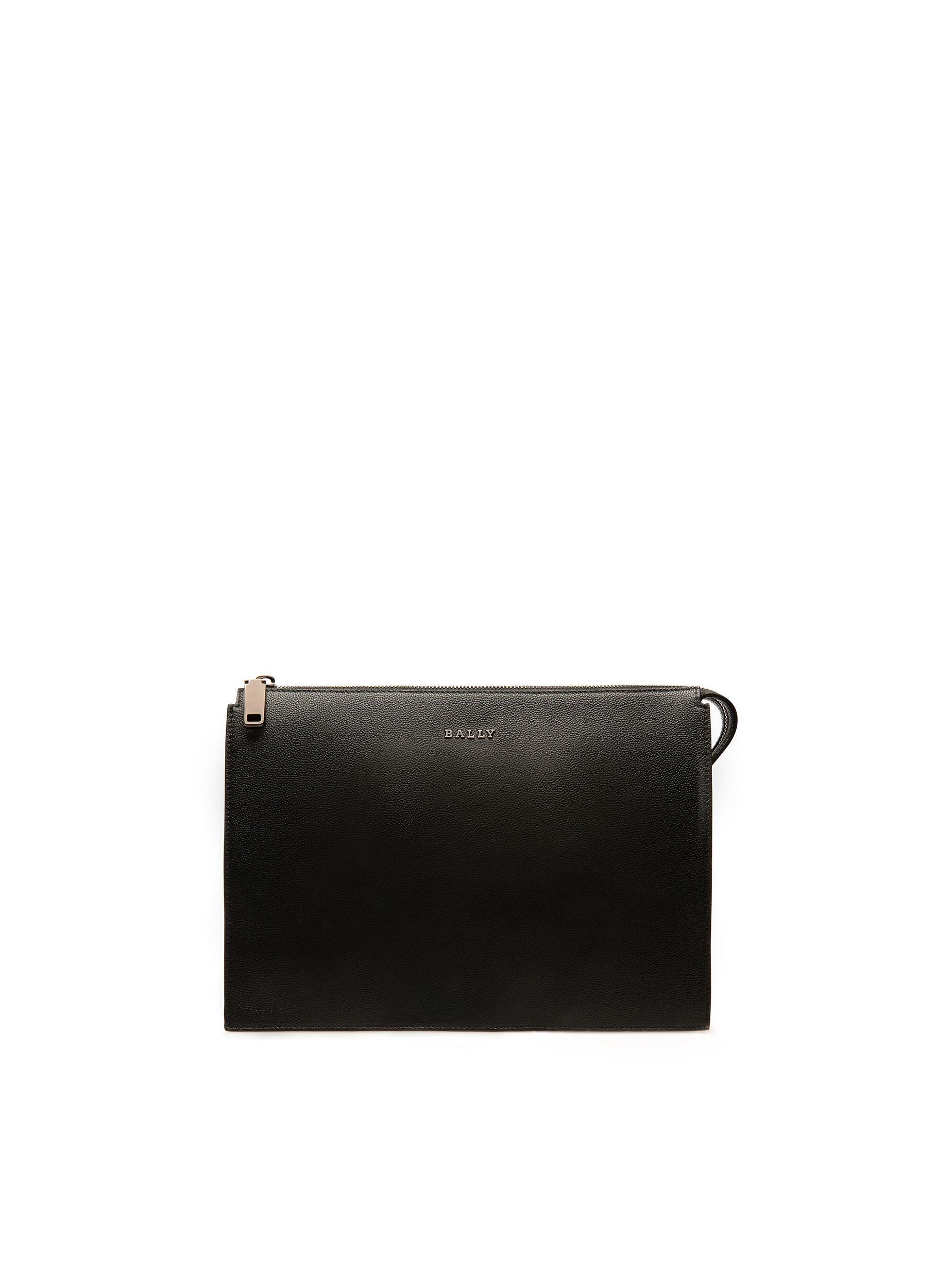 Eming Cartera De Mano De Piel En Negro - Hombre - Bally - 01