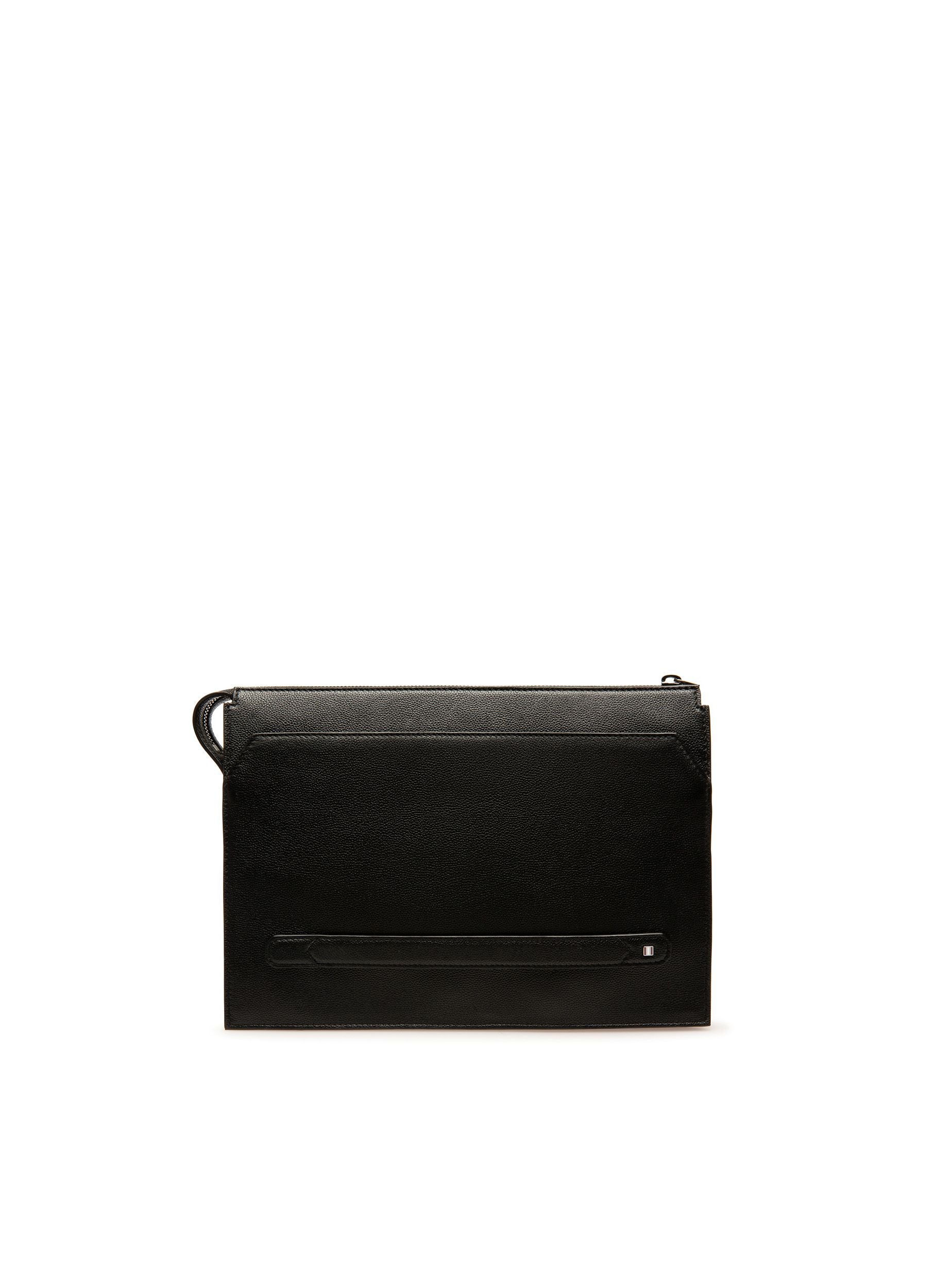 Eming Cartera De Mano De Piel En Negro - Hombre - Bally - 02