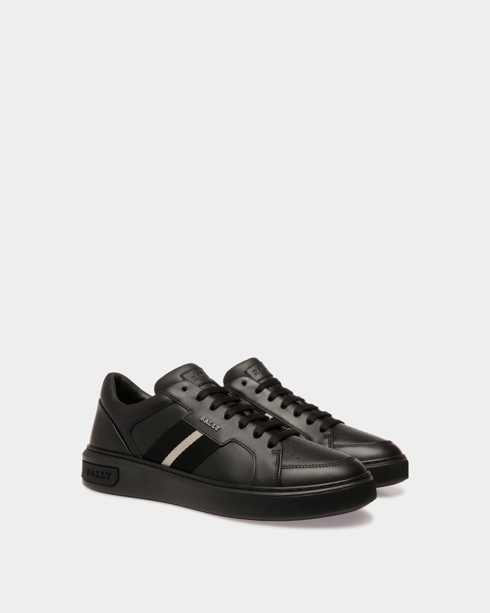 Moony Zapatillas De Piel En Negro - Hombre - Bally - 02