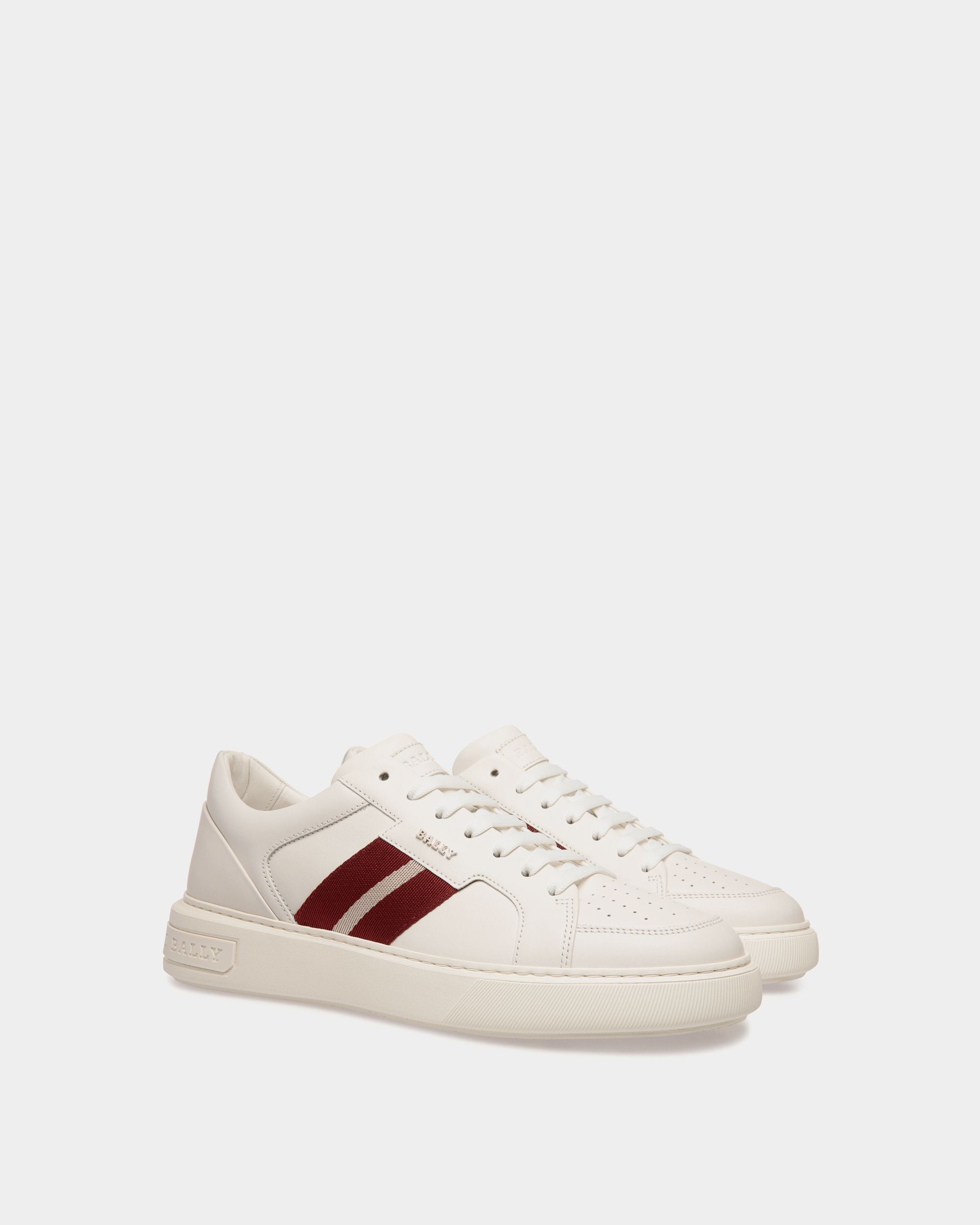 Moony Zapatillas De Piel En Blanco - Hombre - Bally - 02