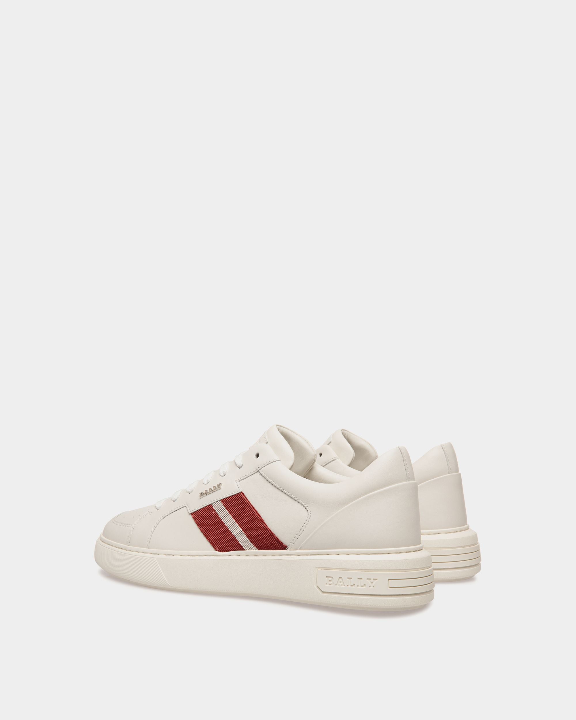 Moony Zapatillas De Piel En Blanco - Hombre - Bally - 03