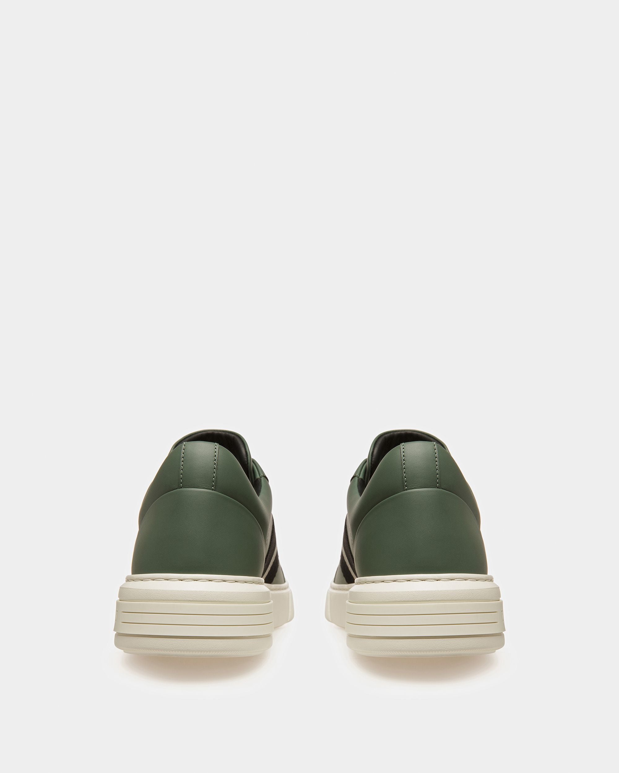 Moony Zapatillas De Tela Y Piel En Salvia - Hombre - Bally - 04