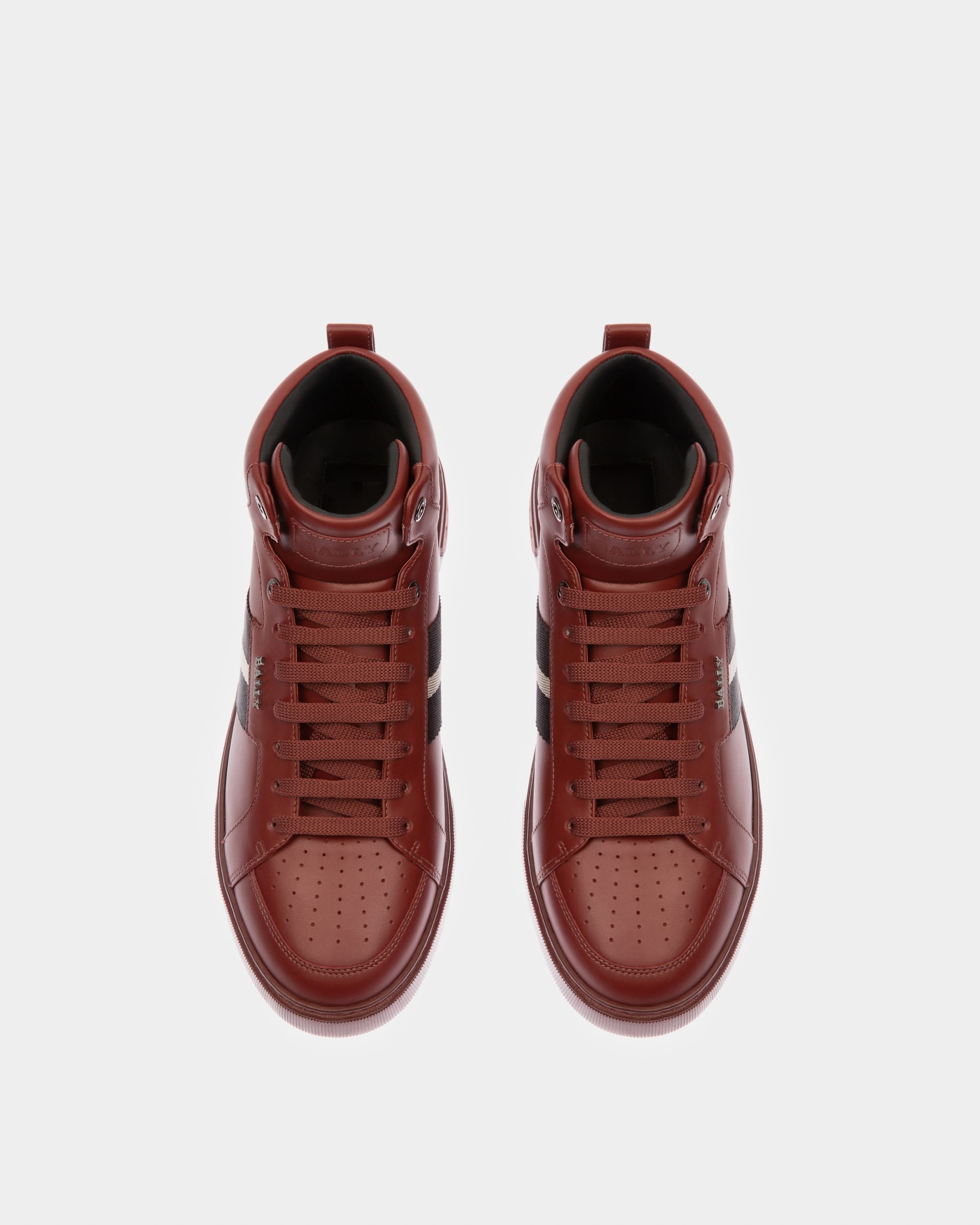 Myles Zapatillas Deportivas En Cuero De Color Rojo Heritage - Hombre - Bally - 02