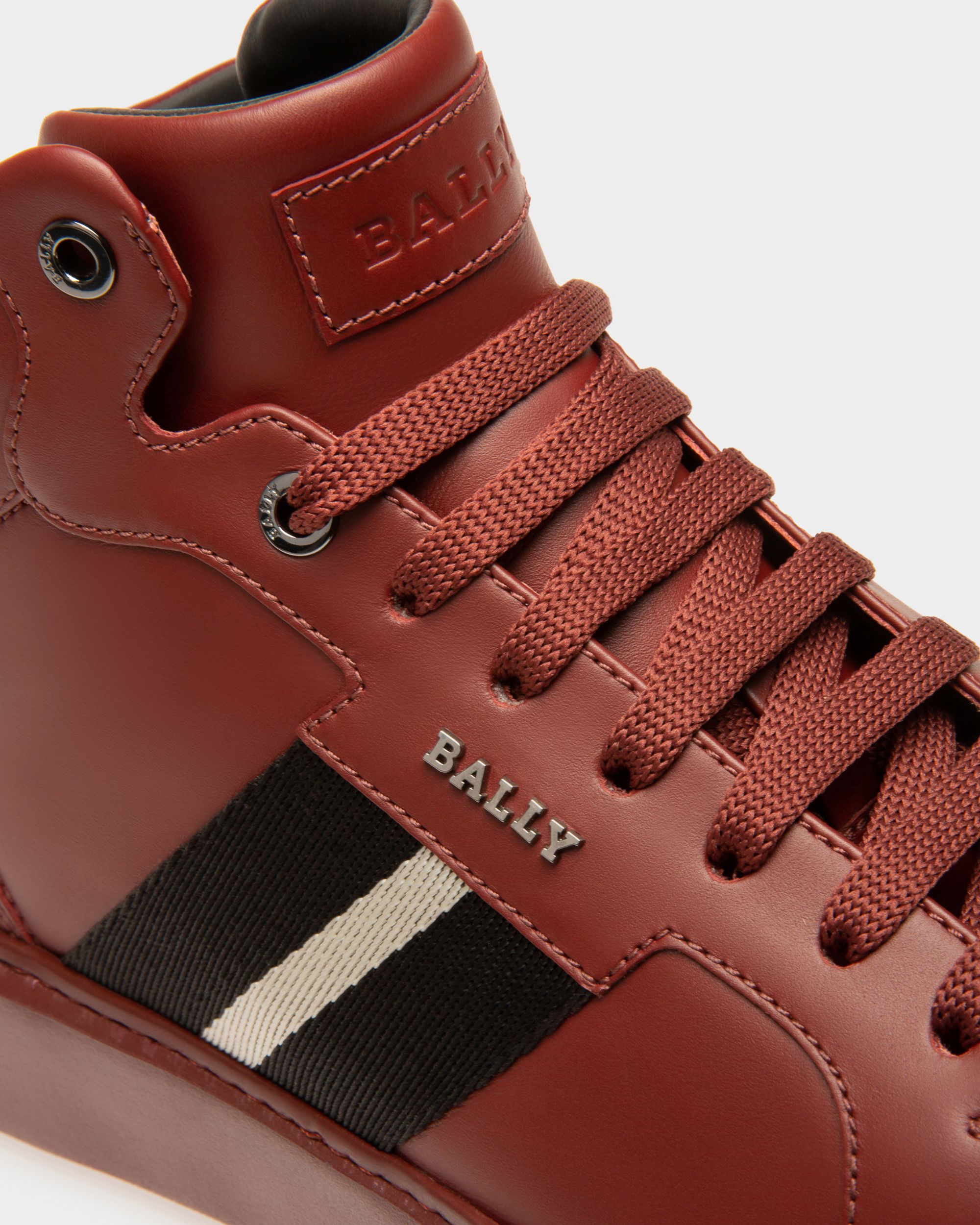 Myles Zapatillas Deportivas En Cuero De Color Rojo Heritage - Hombre - Bally - 05