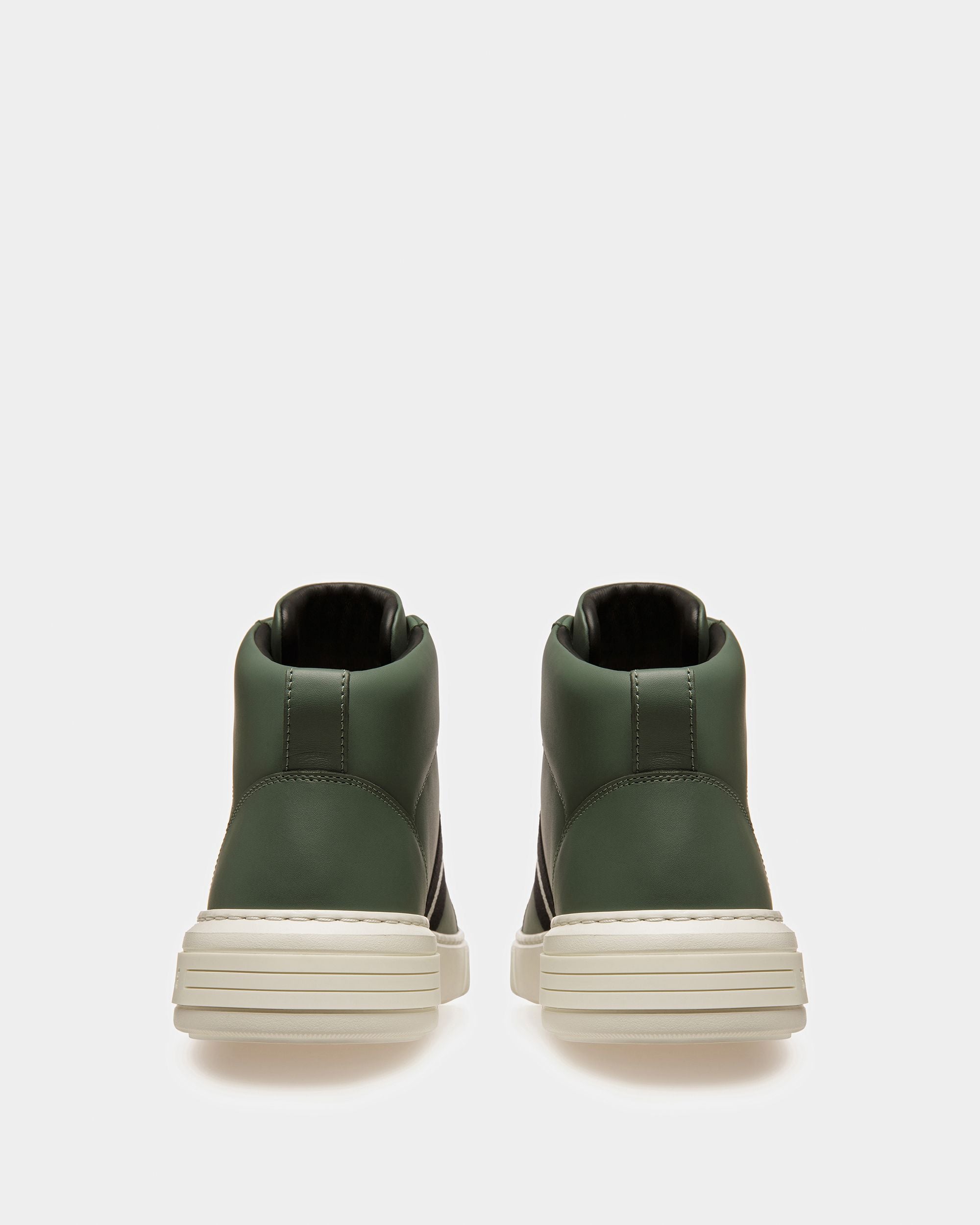Myles Leather Sneakers In Sage - Men's - Bally - 04