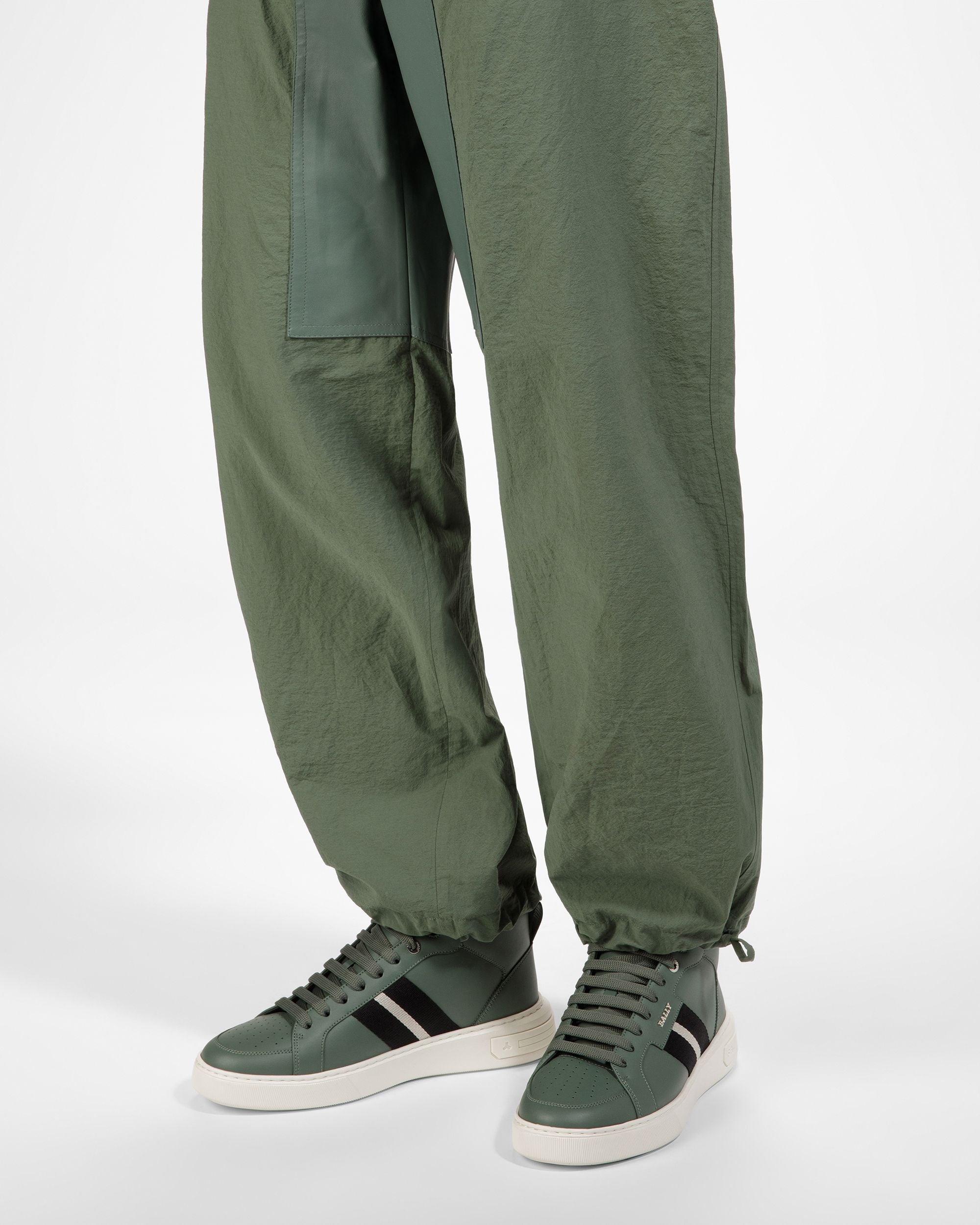 Myles Leather Sneakers In Sage - Men's - Bally - 07