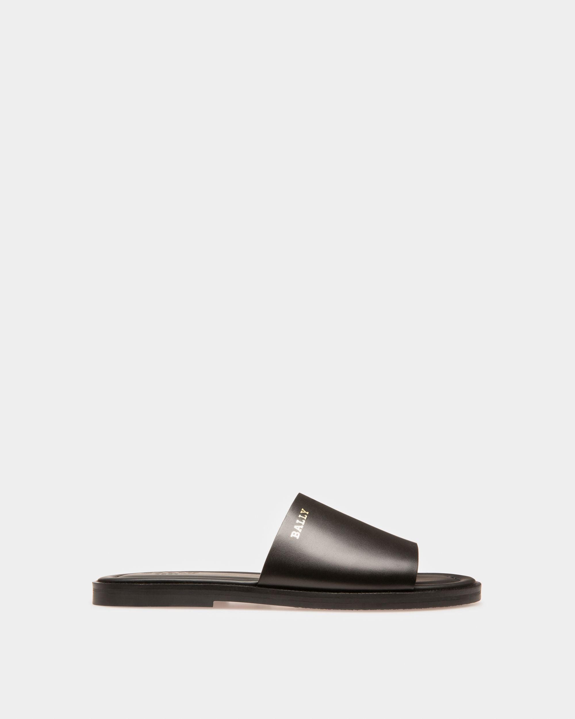 Jammer Leather Sandals In Black - Men's - Bally - 01